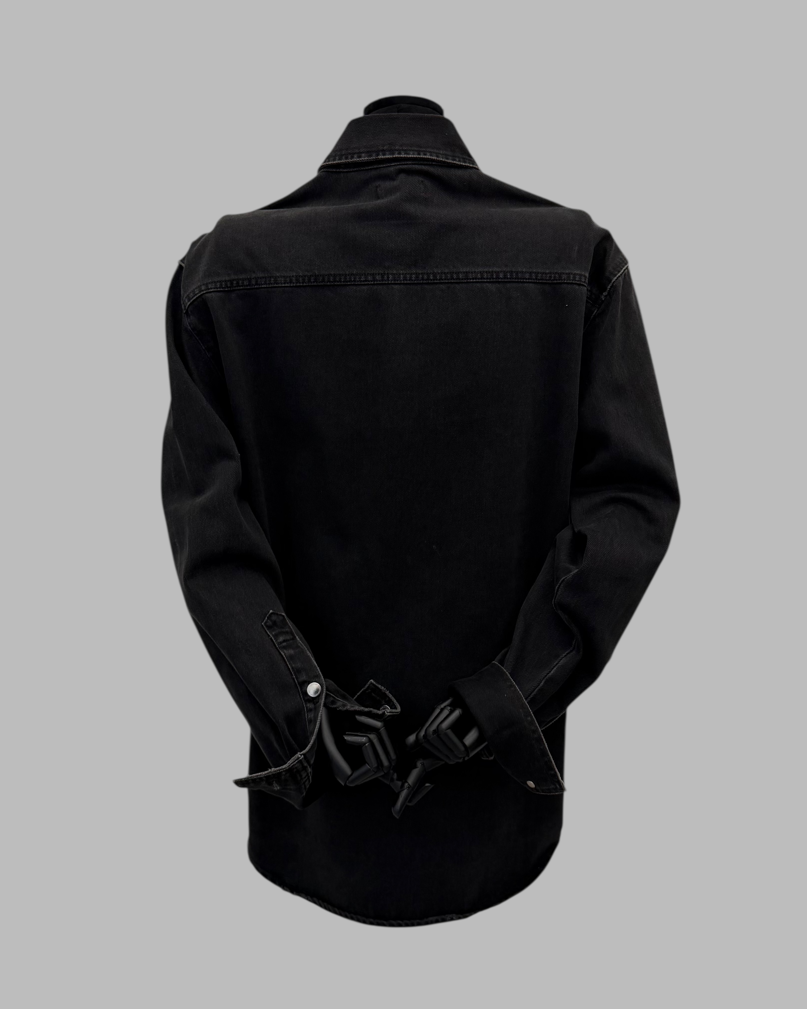 RAF SIMONS FW19 LOGO PATCH DENIM SHIRT