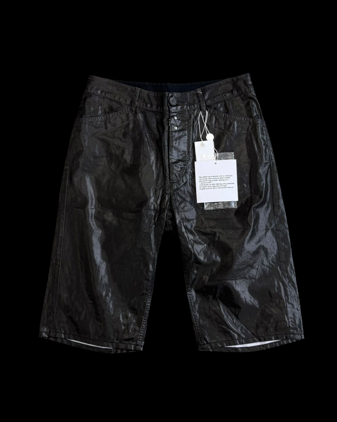 MM6 MAISON MARGIELA SS22 LAMINATED BERMUDA SHORTS