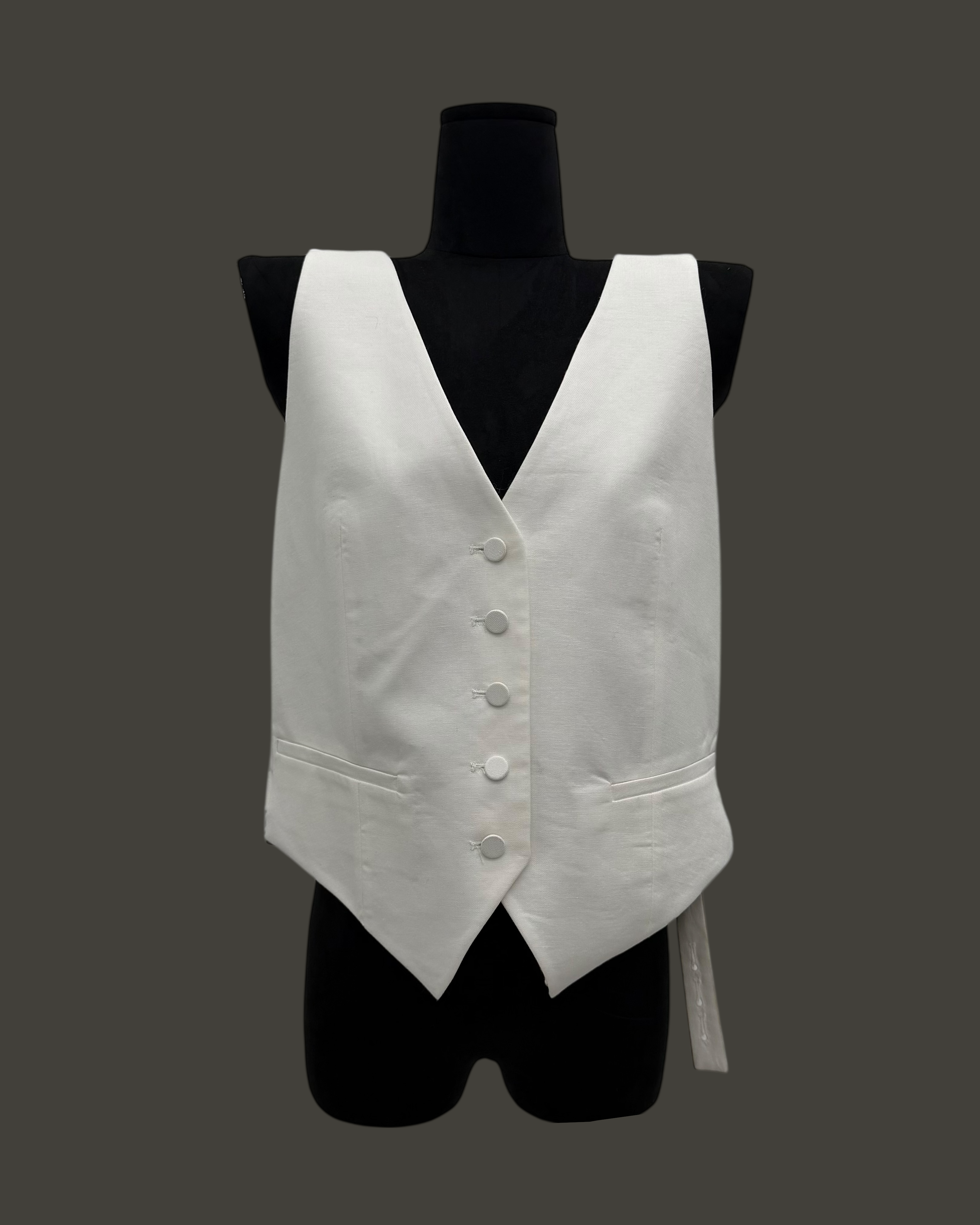 NINA RICCI CADY DRAPPED OPEN-BACK VEST