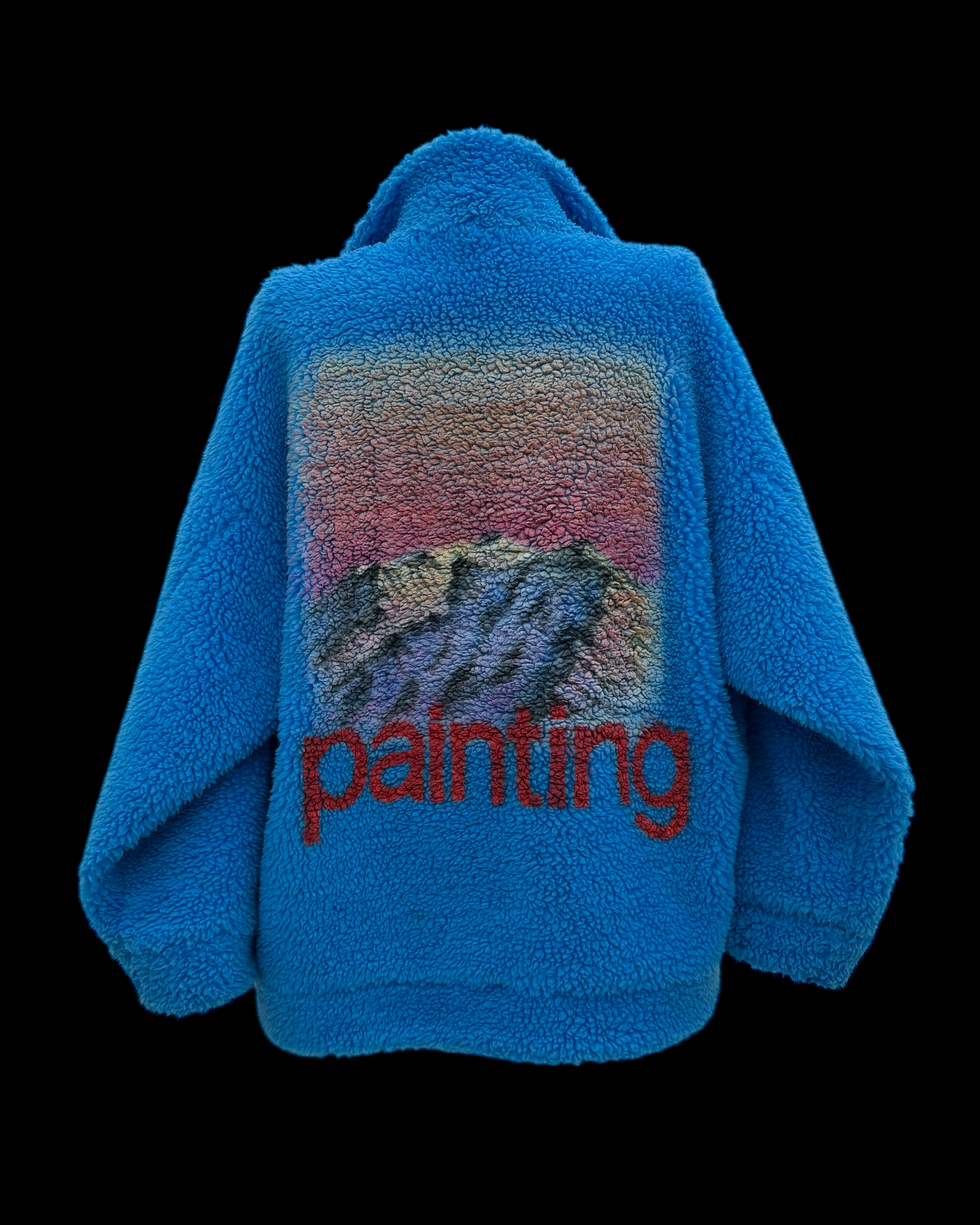 DOUBLET FW21 HAND PAINTED RECYCLE FUR JACKET