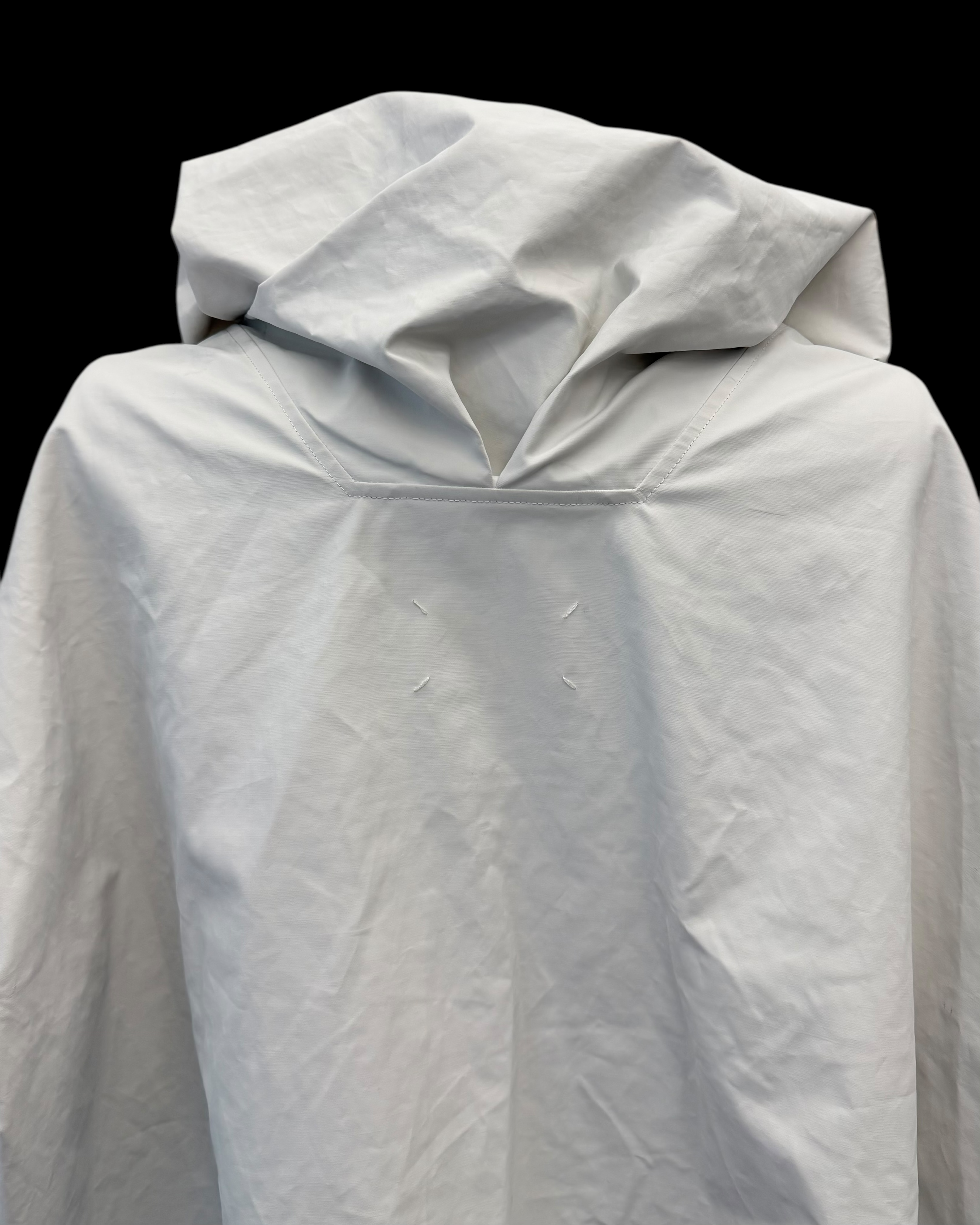 MAISON MARGIELA FW24 WAXED RUBBER HOODED WINDBREAKER
