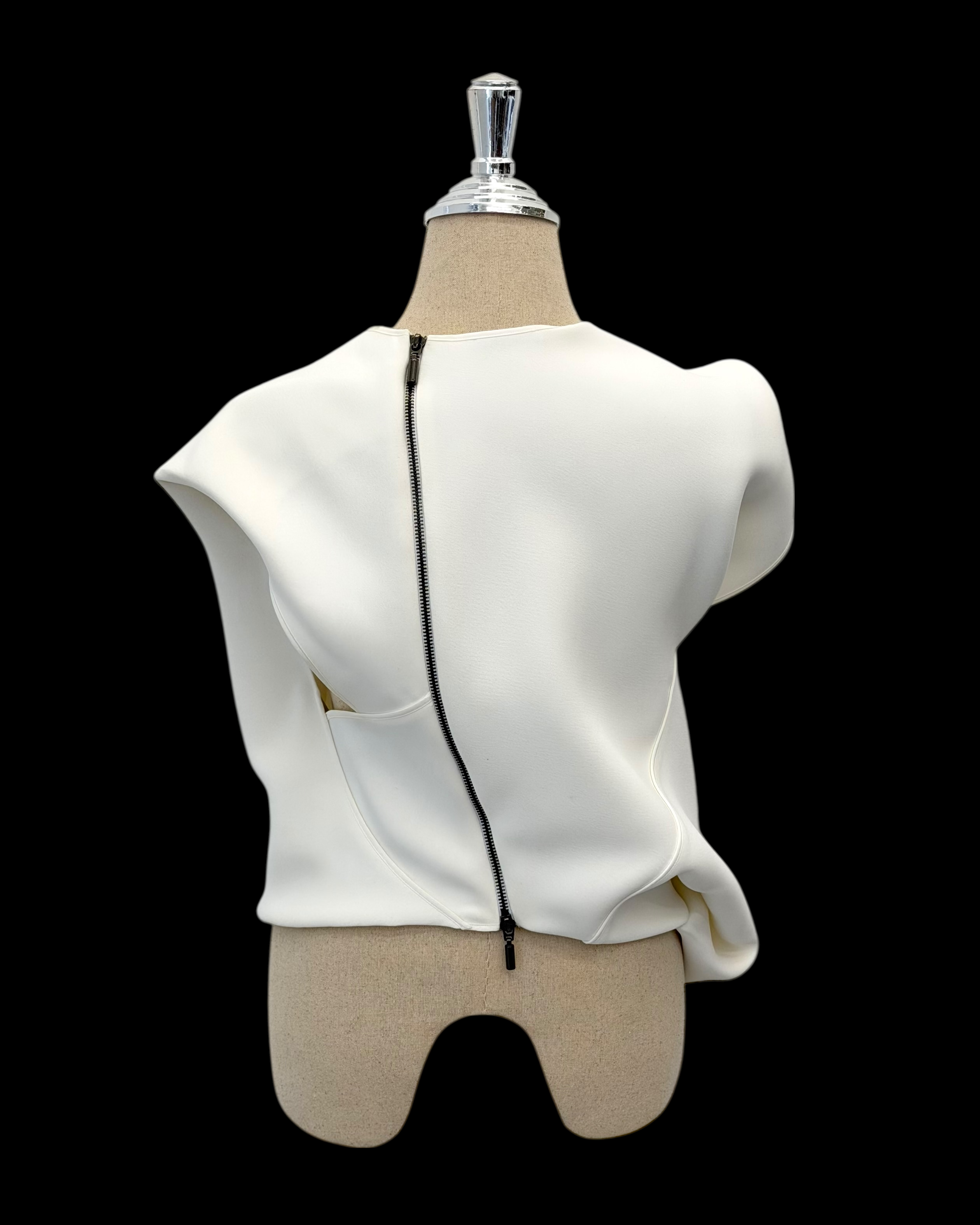 MATICEVSKI FW22 ARCHETYPE ASYMMETRIC DRAPE TOP