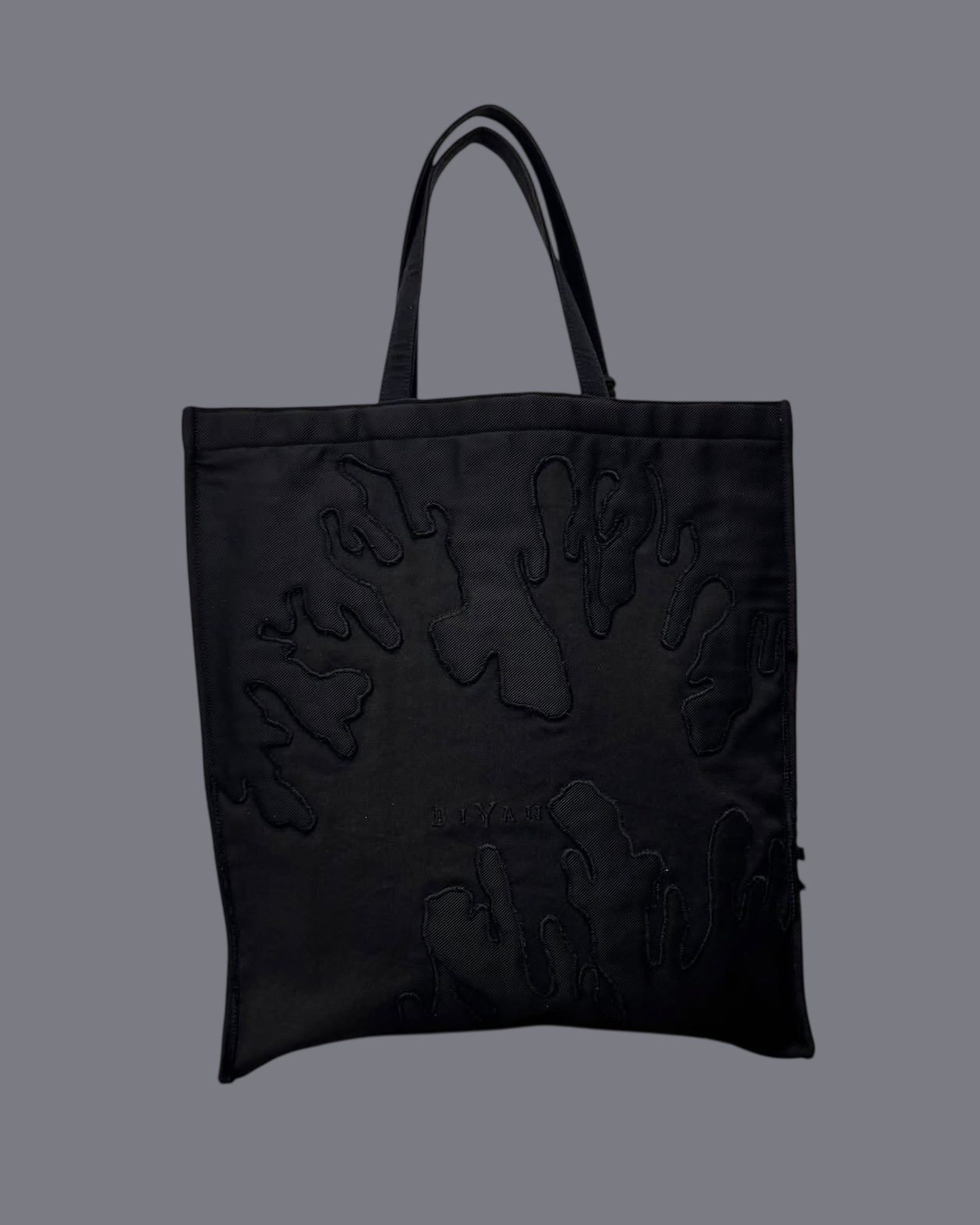 BIYAN BRAID DETAIL EMBROIDERED TOTE BAG