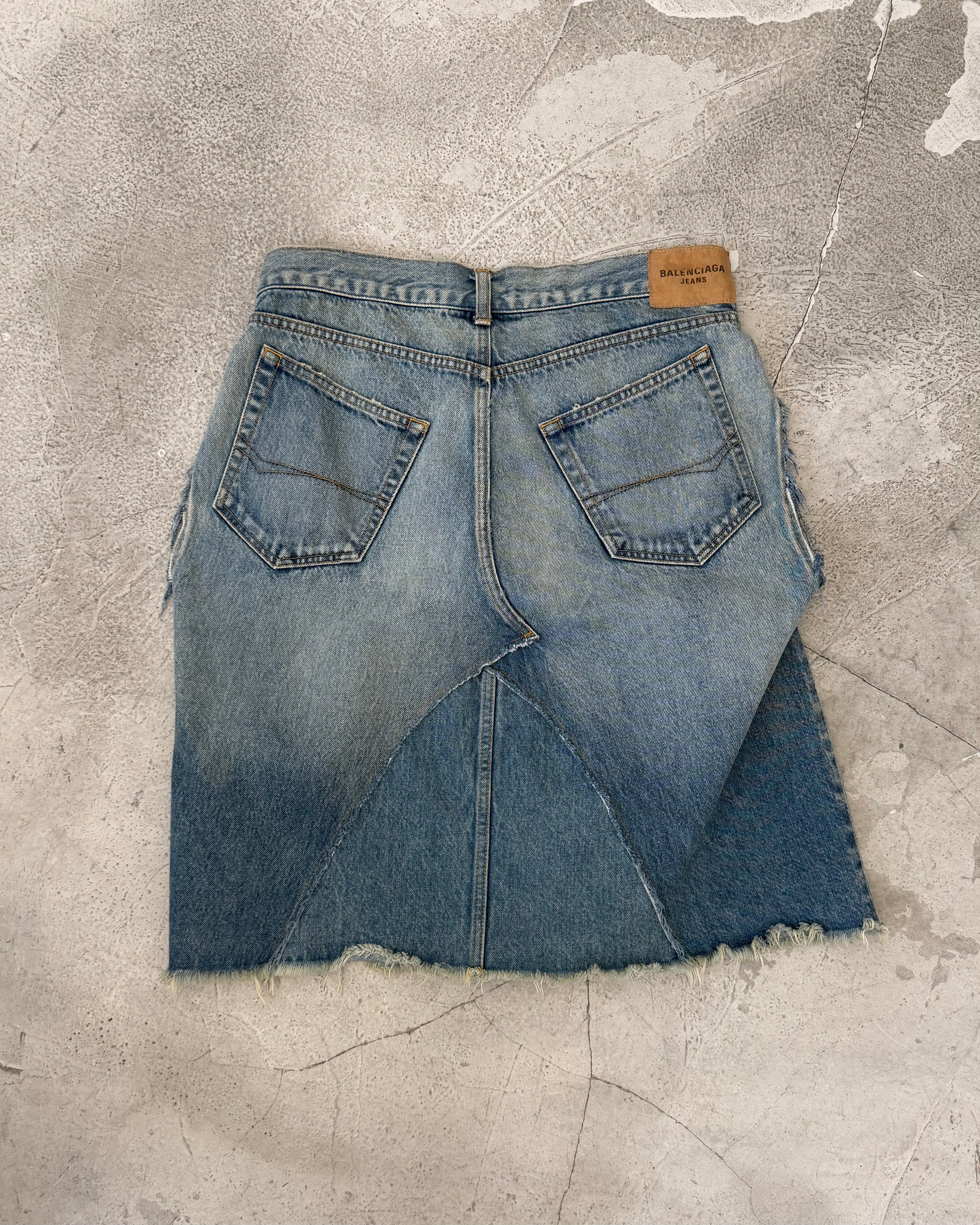 BALENCIAGA WINTER 2022 DENIM SKIRT TOP