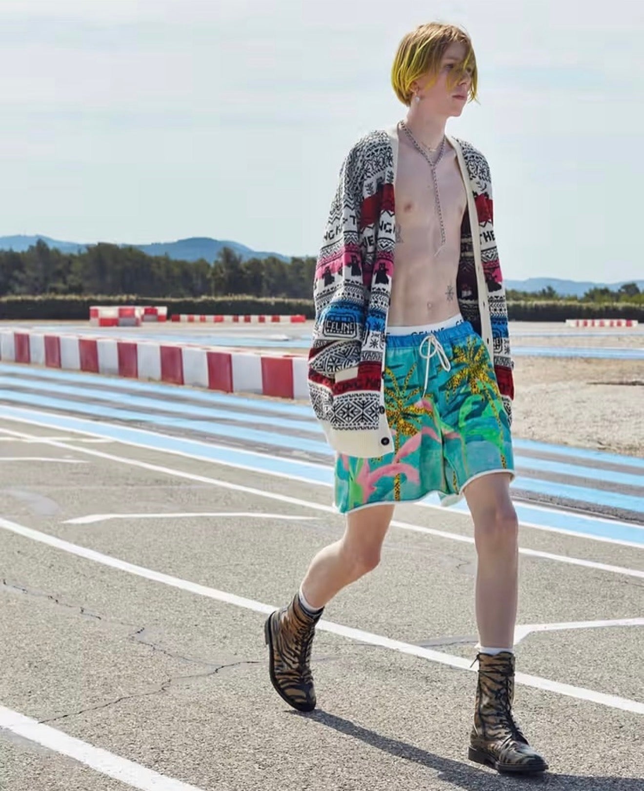 CELINE SS21 THE DANCING KIDS FAIR ISLE CARDIGAN