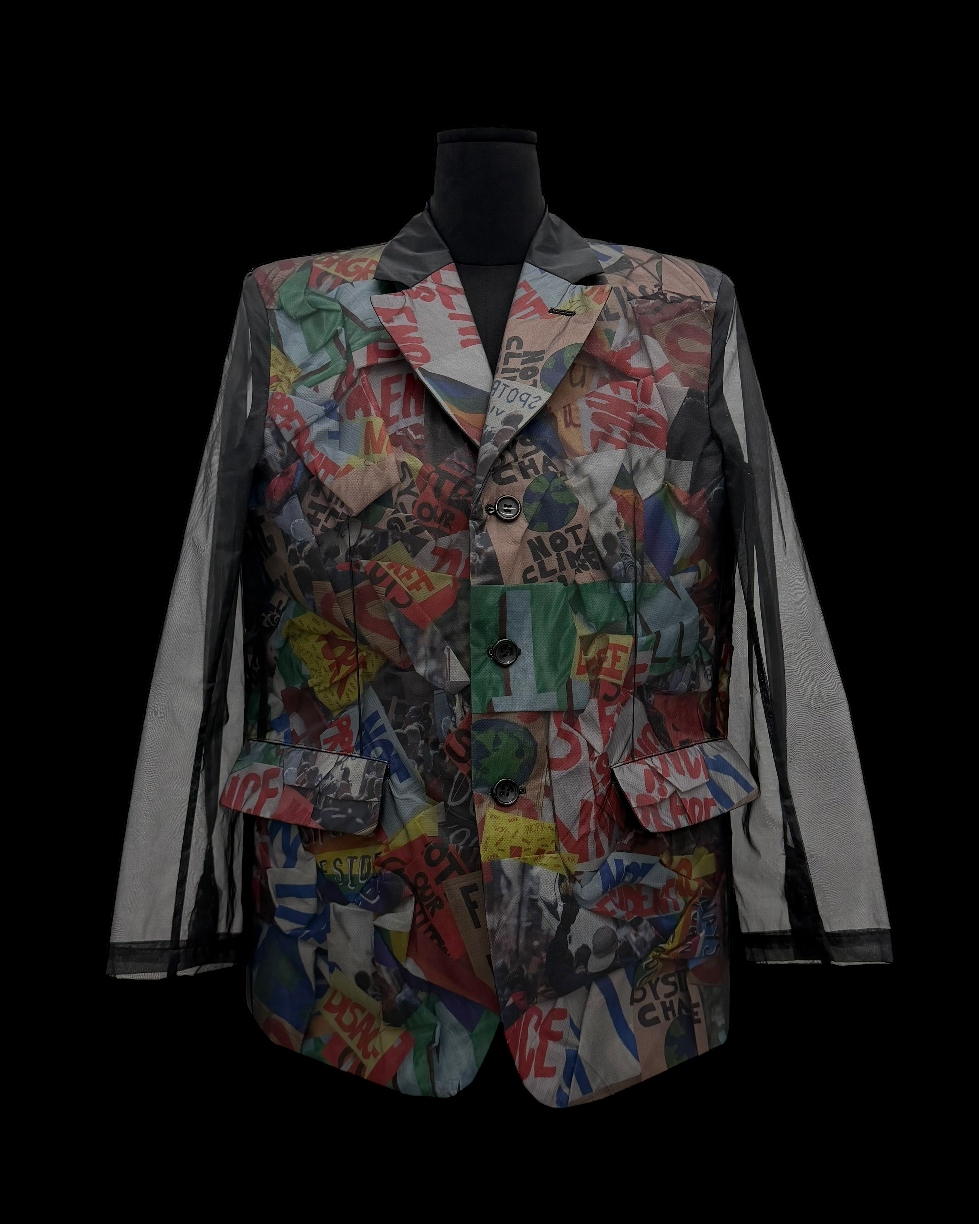 COMME DES GARCONS SS25 PROTEST SHEER JACKET