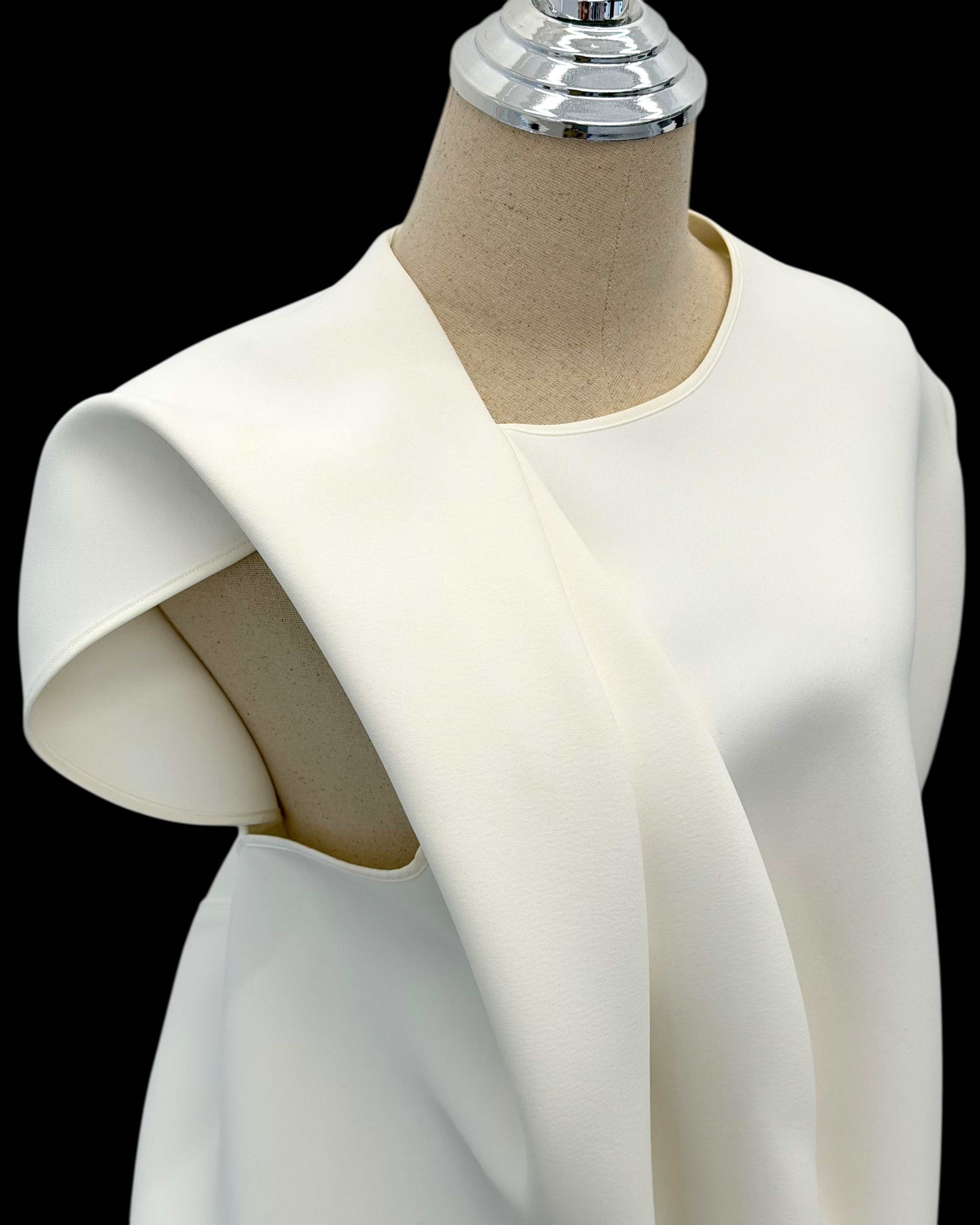 MATICEVSKI FW22 ARCHETYPE ASYMMETRIC DRAPE TOP