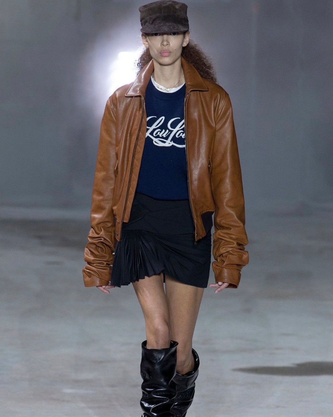 SAINT LAURENT FW17 EXTENDED SLEEVE LEATHER JACKET