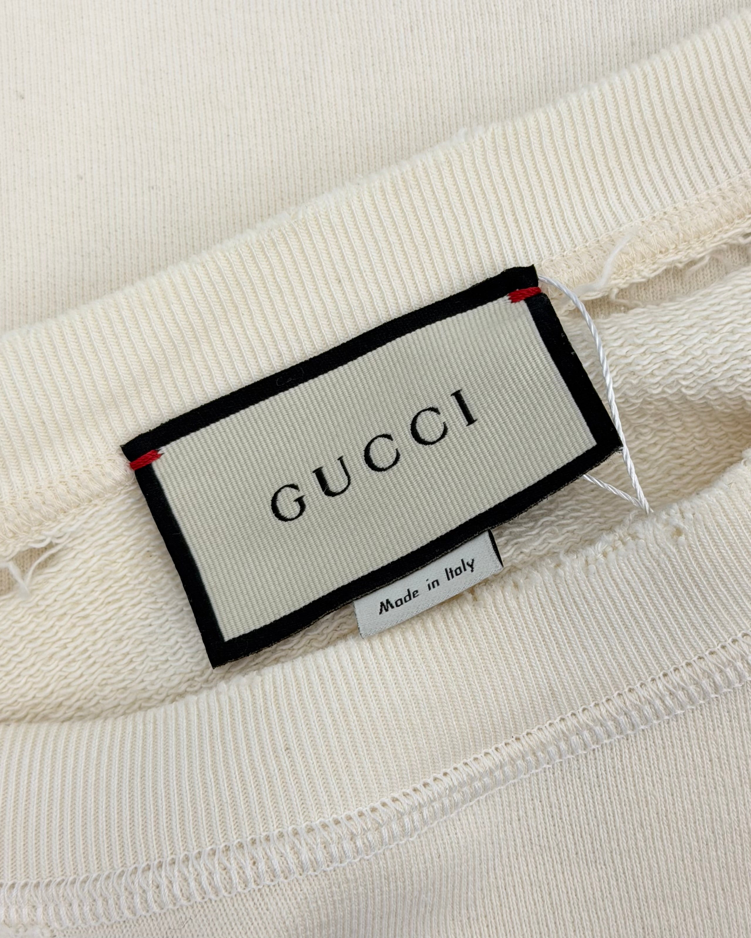 GUCCI FW20 THINK/THANK CROPPED SWEATSHIRT