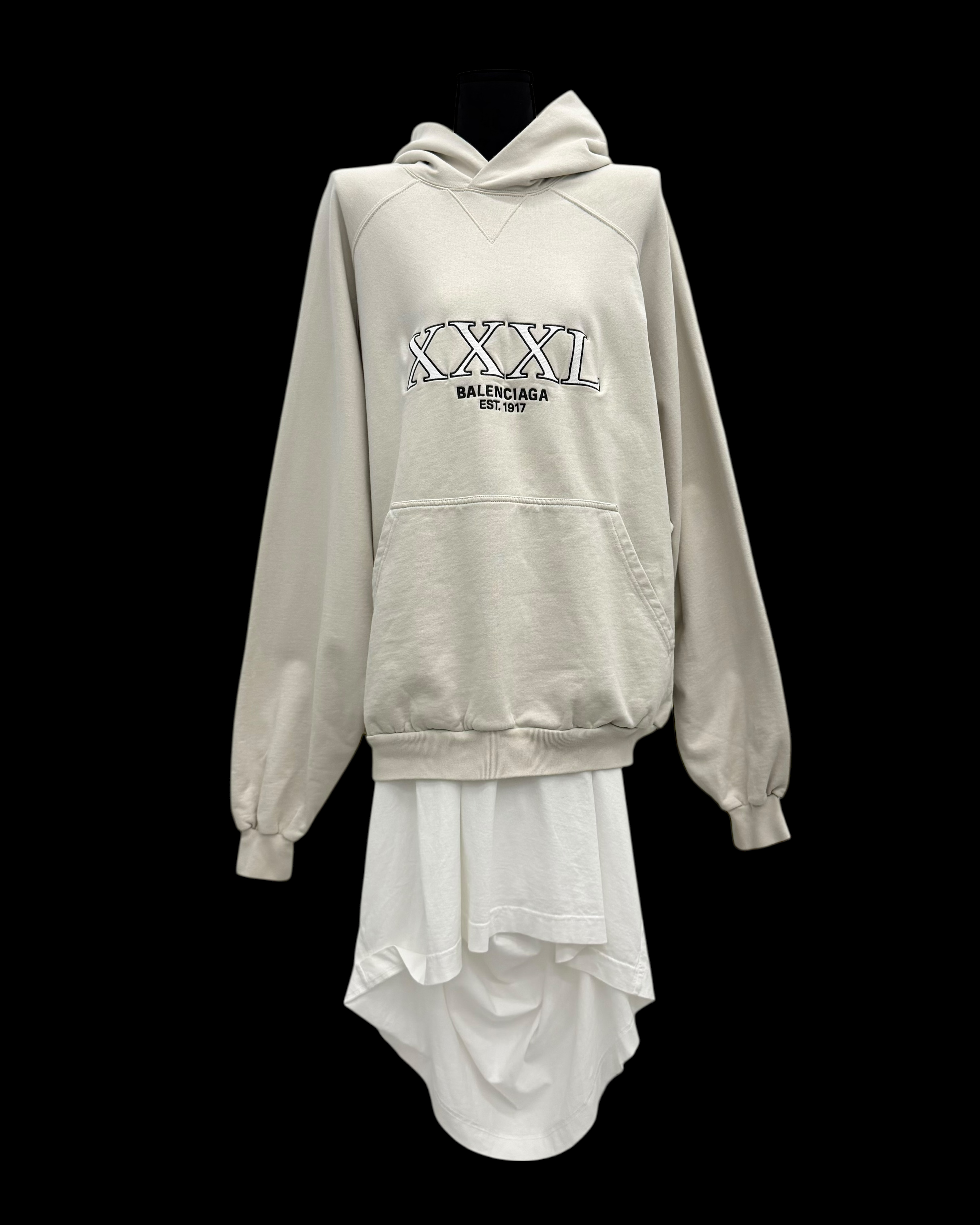 BALENCIAGA FW22 XXXL OVERSIZED LAYERED HOODIE