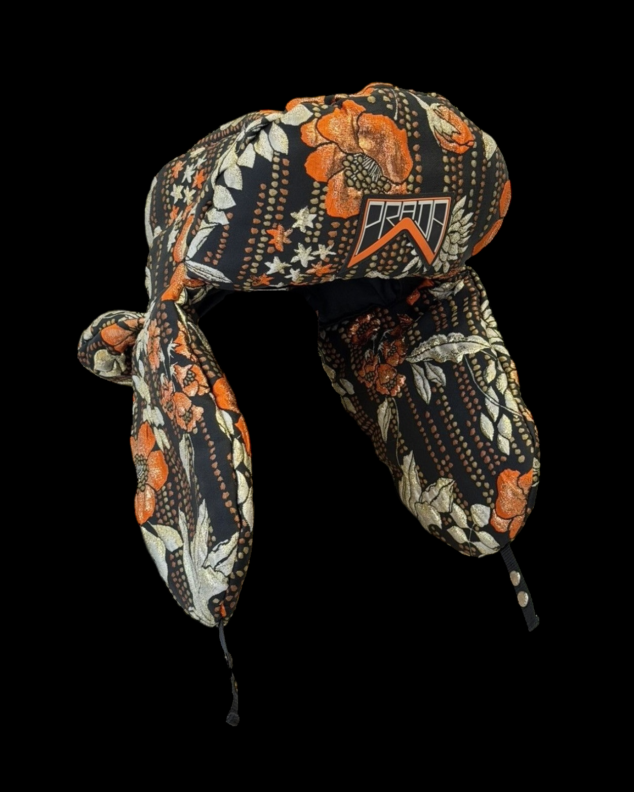 PRADA RESORT 2019 FLORAL JACQUARD BROCADE TRAPPER HAT