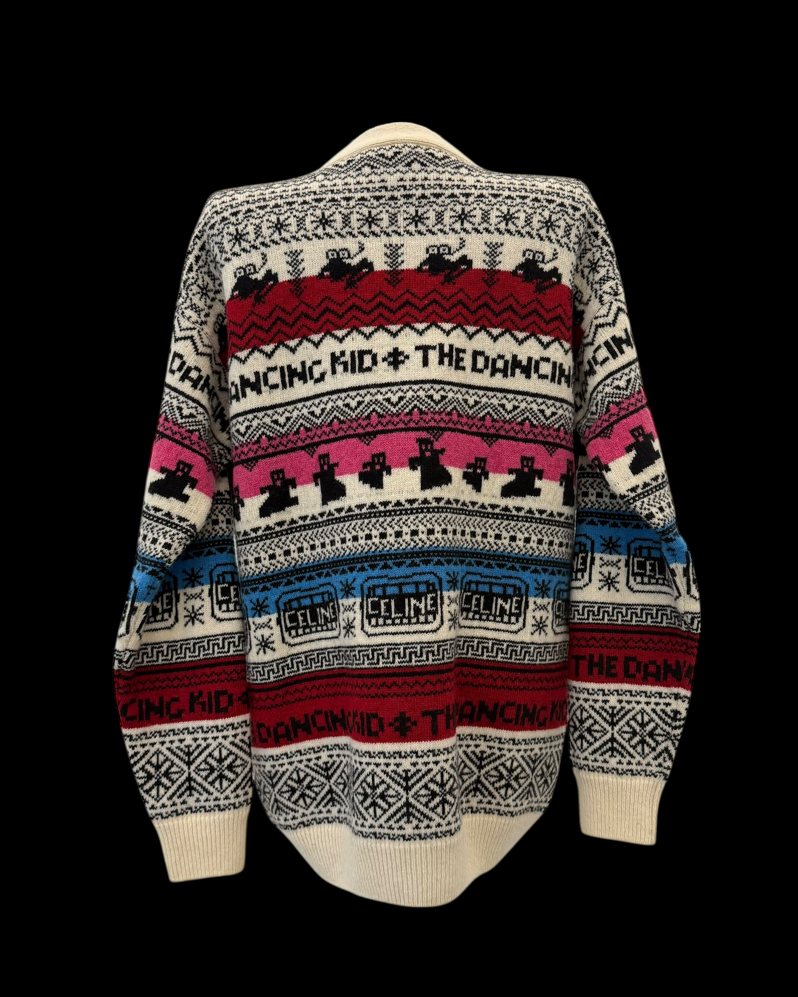 CELINE SS21 THE DANCING KIDS FAIR ISLE CARDIGAN