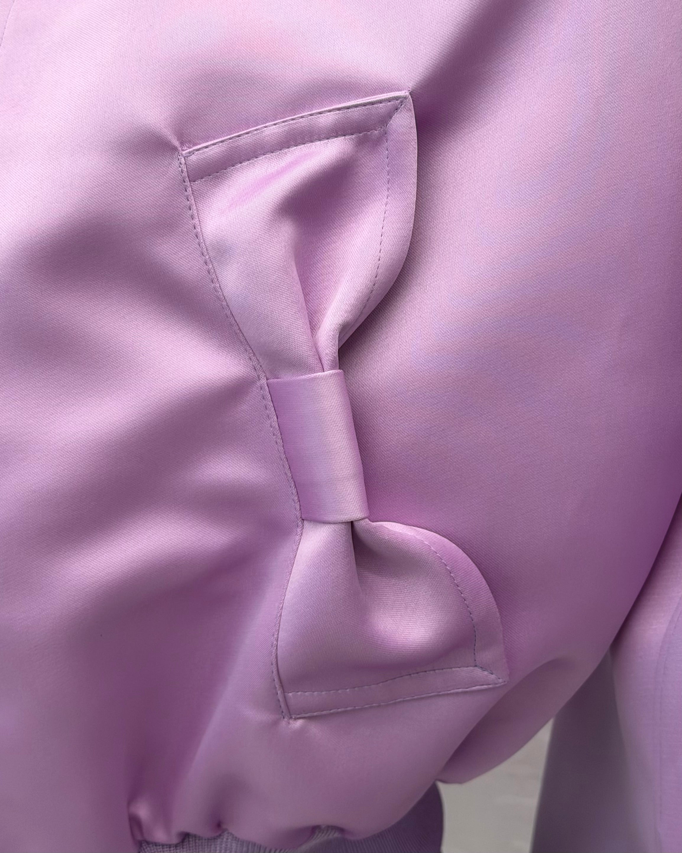 NINA RICCI SS24 CROPPED SATIN BOMBER JACKET