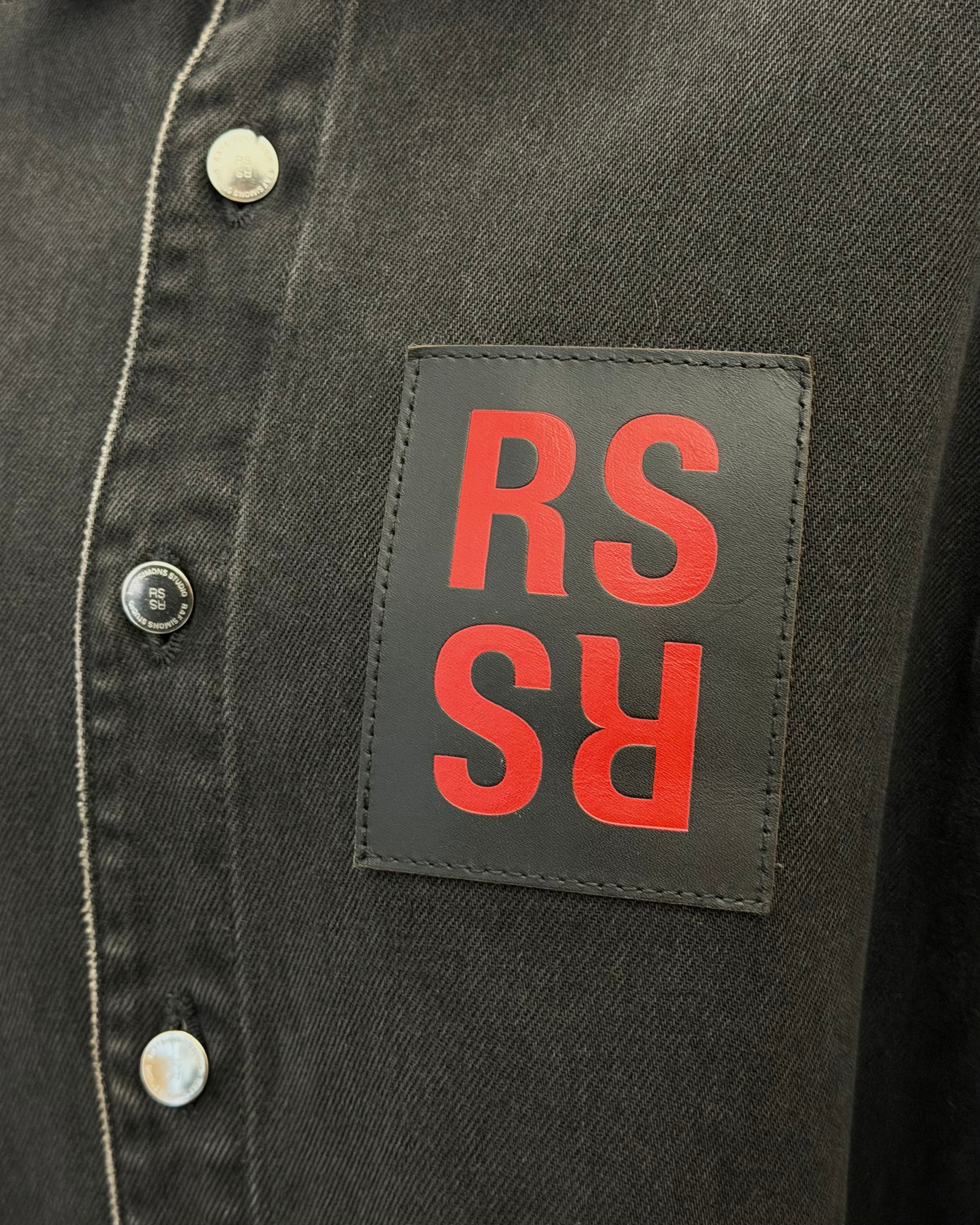 RAF SIMONS FW19 LOGO PATCH DENIM SHIRT