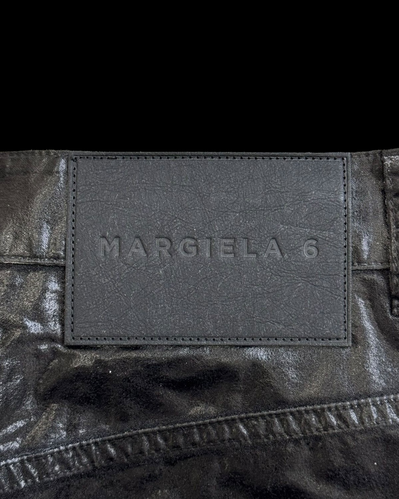 MM6 MAISON MARGIELA SS22 LAMINATED BERMUDA SHORTS