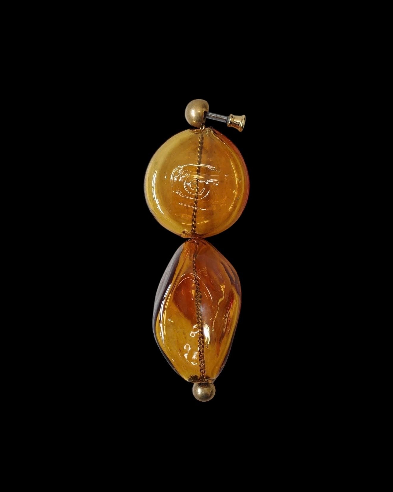 DRIES VAN NOTEN SS23 AMBER GLASS EARRING