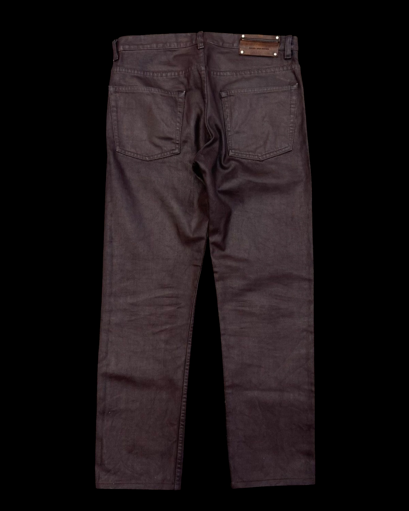 DRIES VAN NOTEN SS22 WAXED PENDA DENIM JEANS
