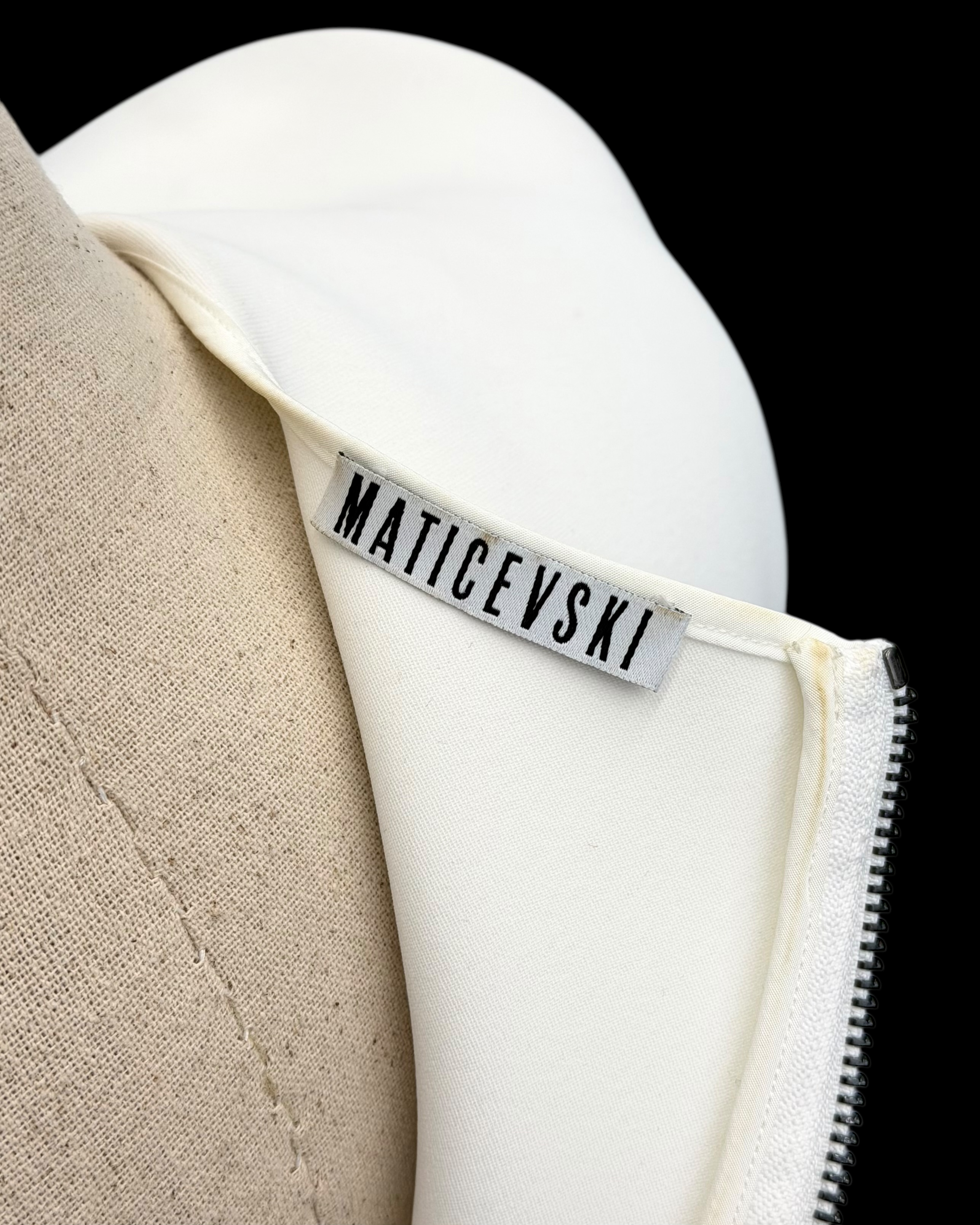 MATICEVSKI FW22 ARCHETYPE ASYMMETRIC DRAPE TOP