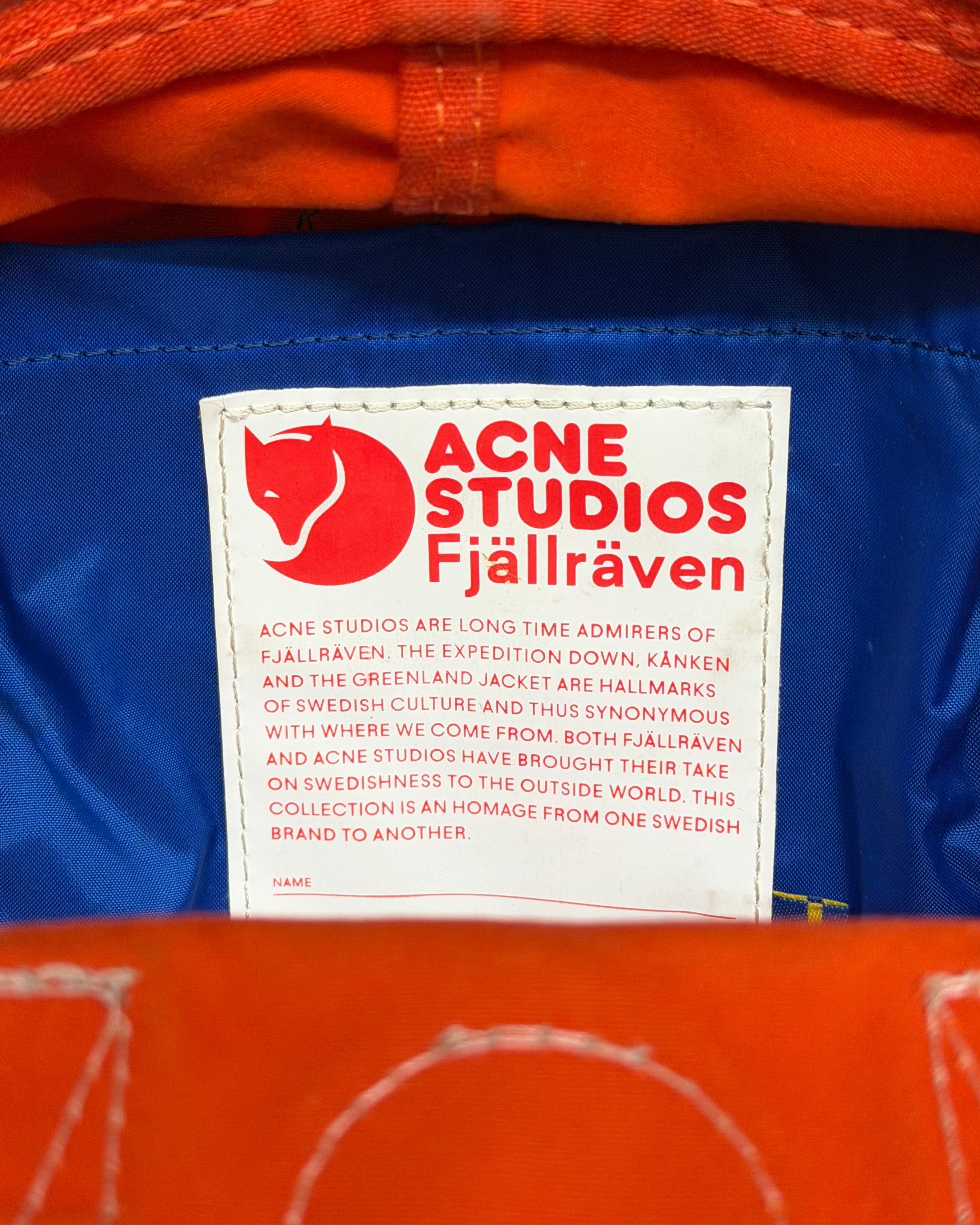 FJALLRAVEN X ACNE STUDIOS FW18 MICRO SCALE BAG