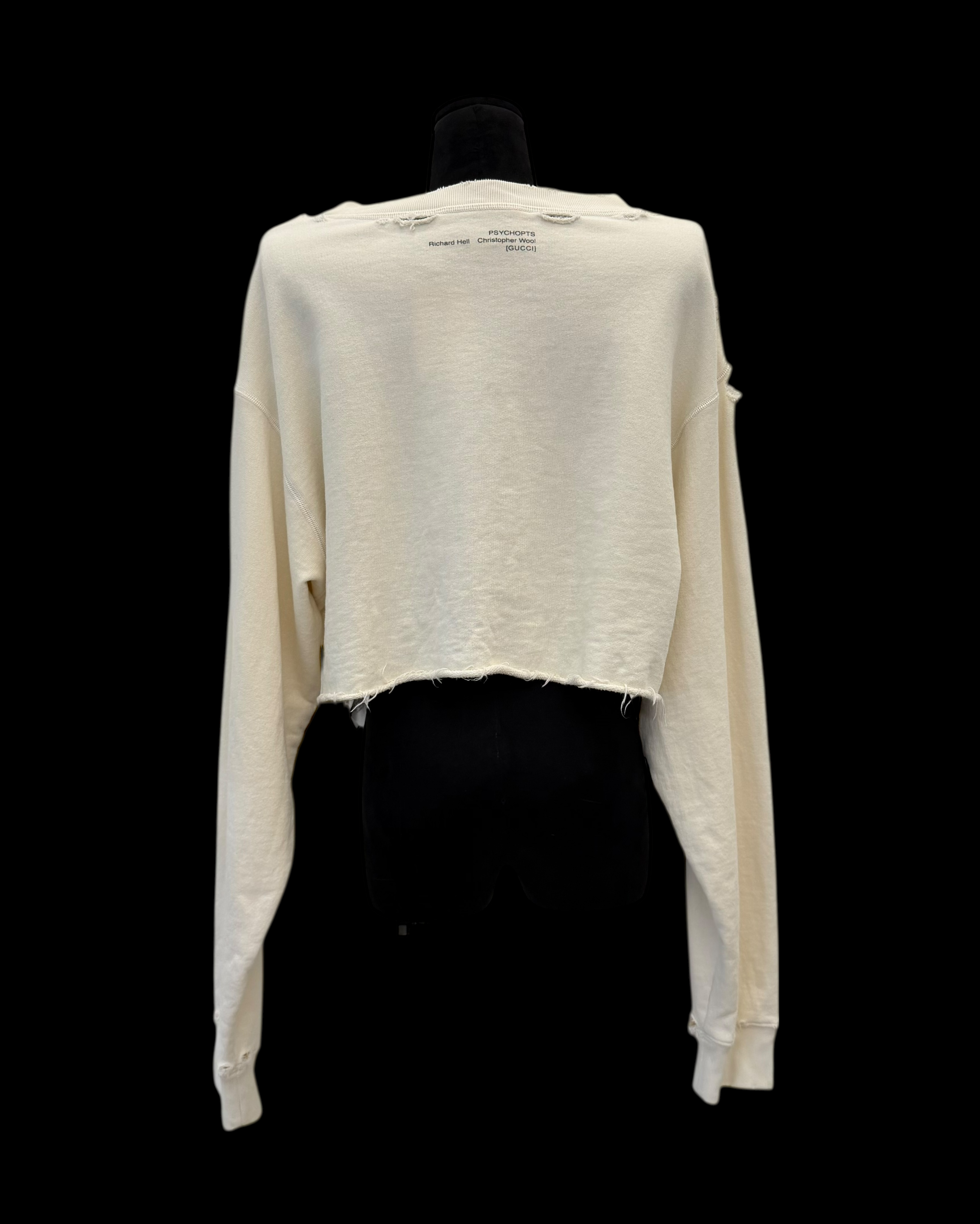 GUCCI FW20 THINK/THANK CROPPED SWEATSHIRT