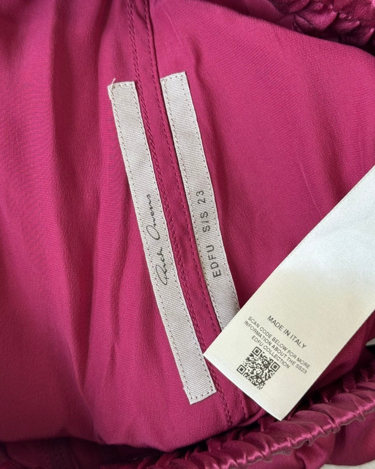 RICK OWENS SS23 SILK BOXER