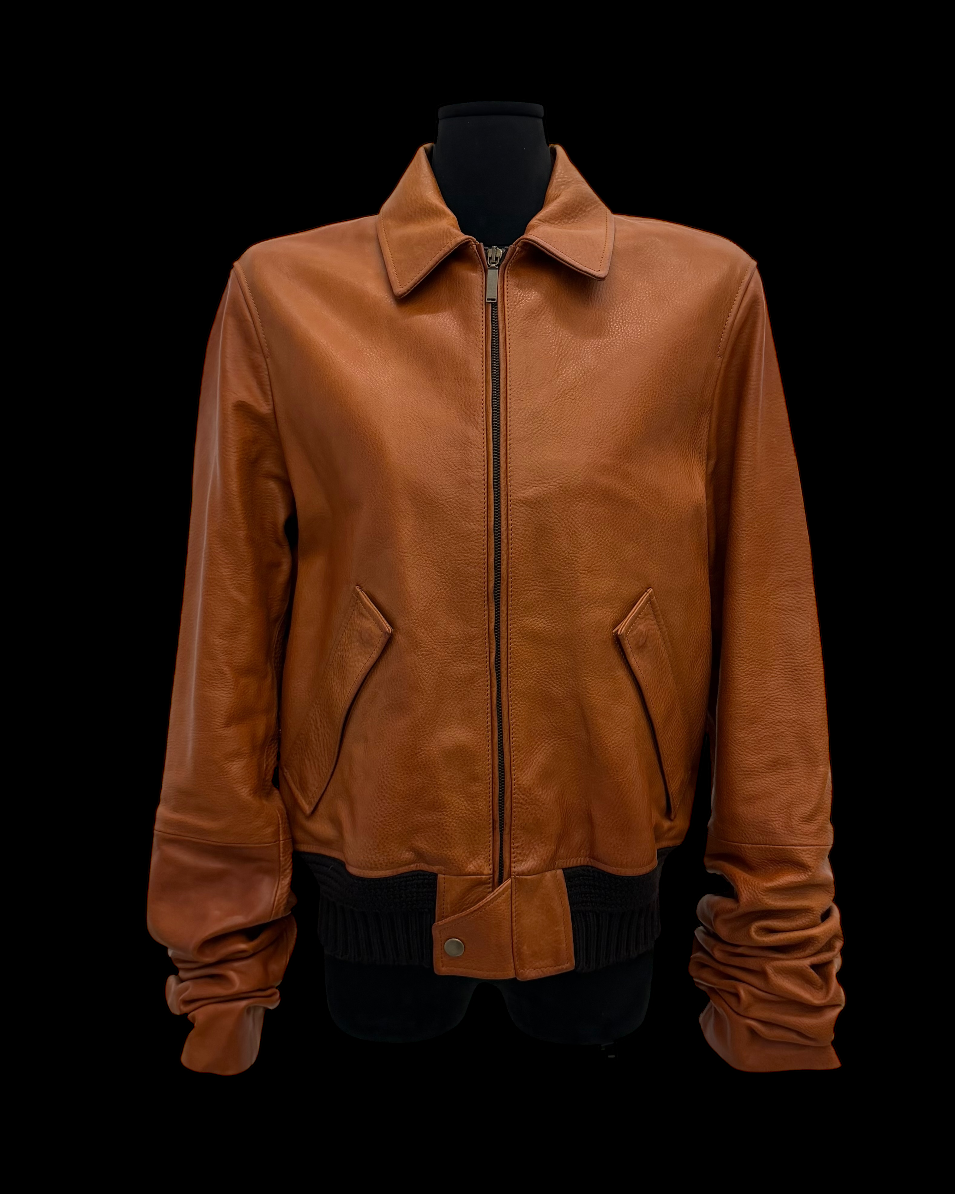 SAINT LAURENT FW17 EXTENDED SLEEVE LEATHER JACKET