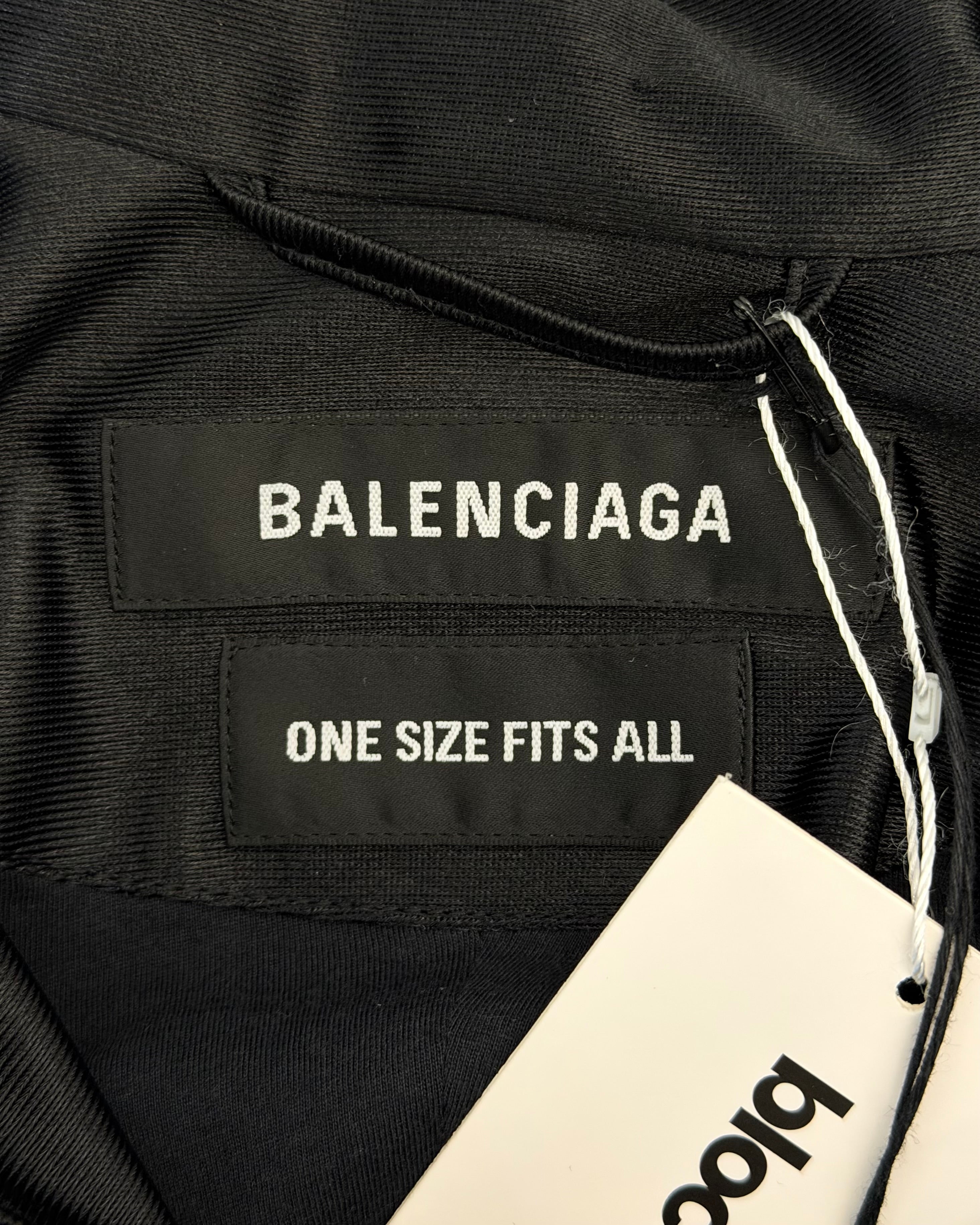BALENCIAGA SPRING 2021 OVERSIZED SATIN TWILL TRACK JACKET