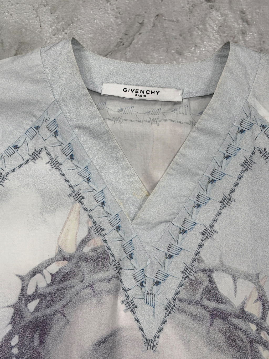 GIVENCHY SS16 JESUS CHRIST V NECK TEE