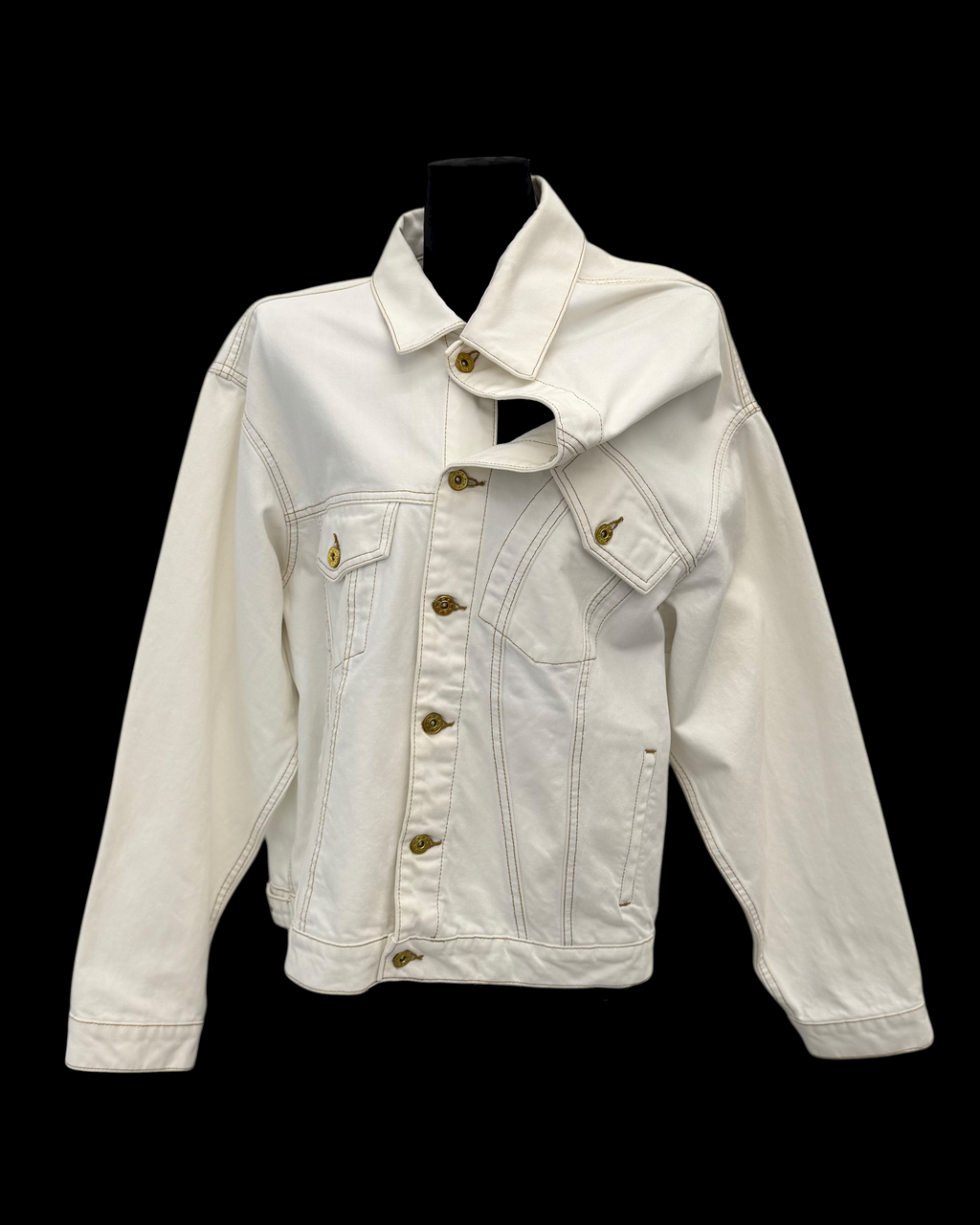 Y/PROJECT SS20 ASYMMETRIC COLLAR DENIM JACKET