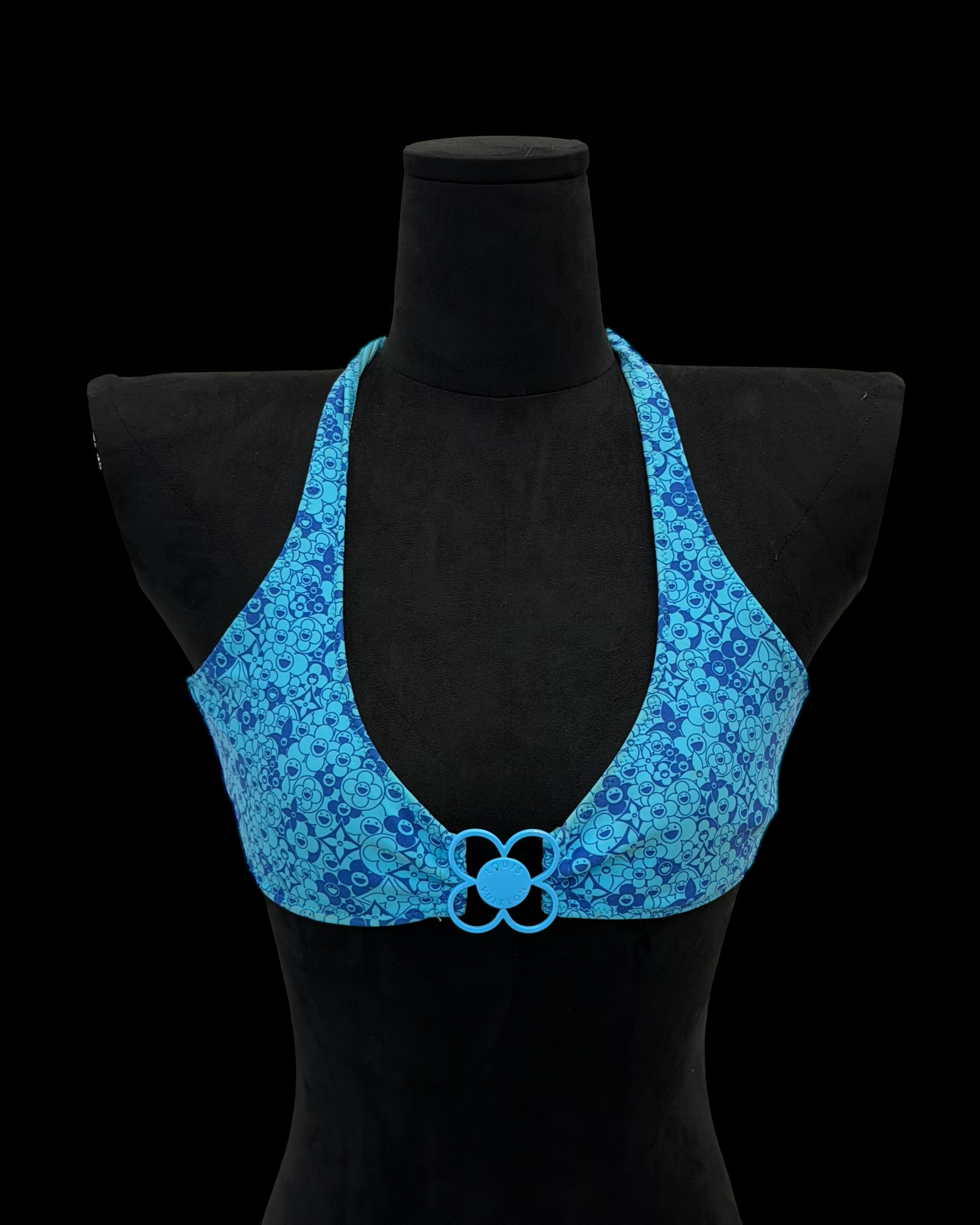 LOUIS VUITTON X MURAKAMI SS2003 BLUE BIKINI TOP