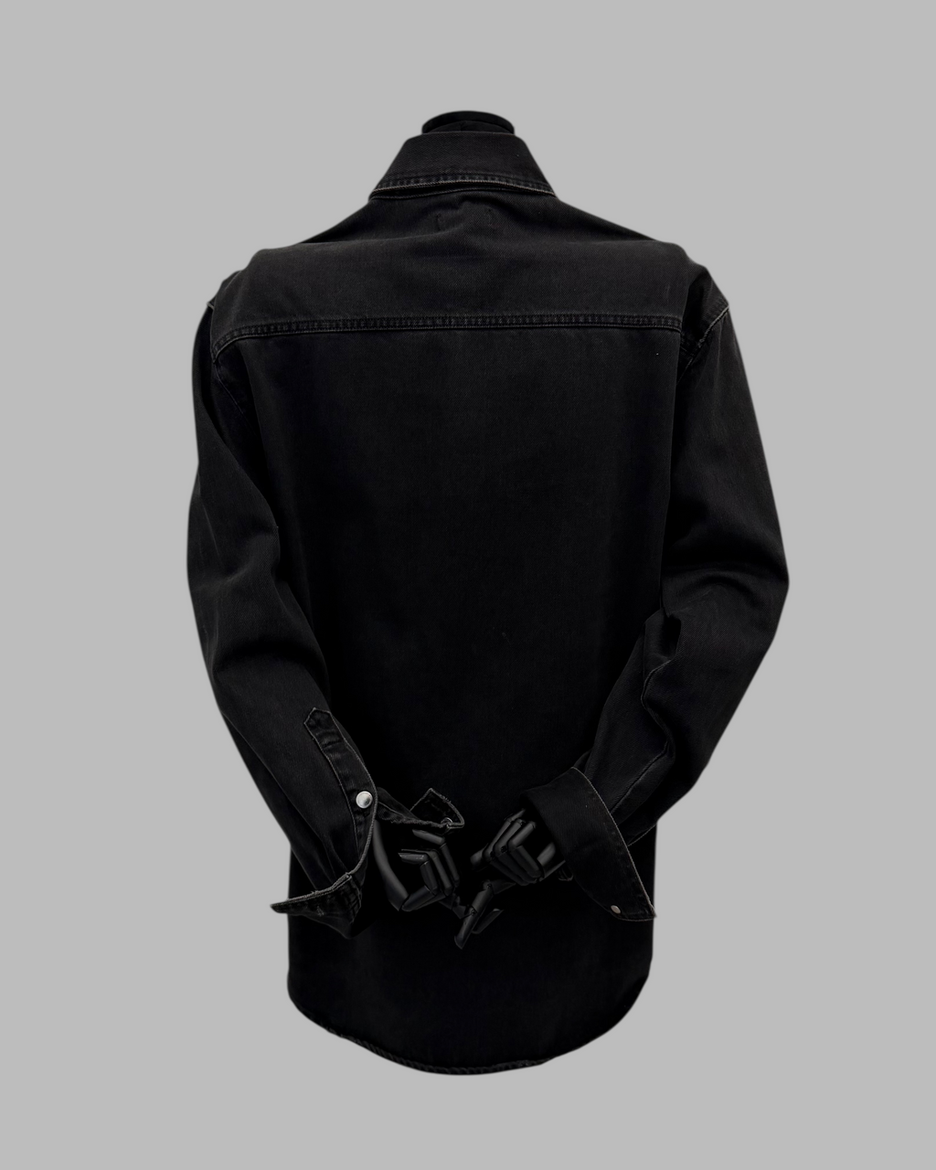 RAF SIMONS FW19 LOGO PATCH DENIM SHIRT