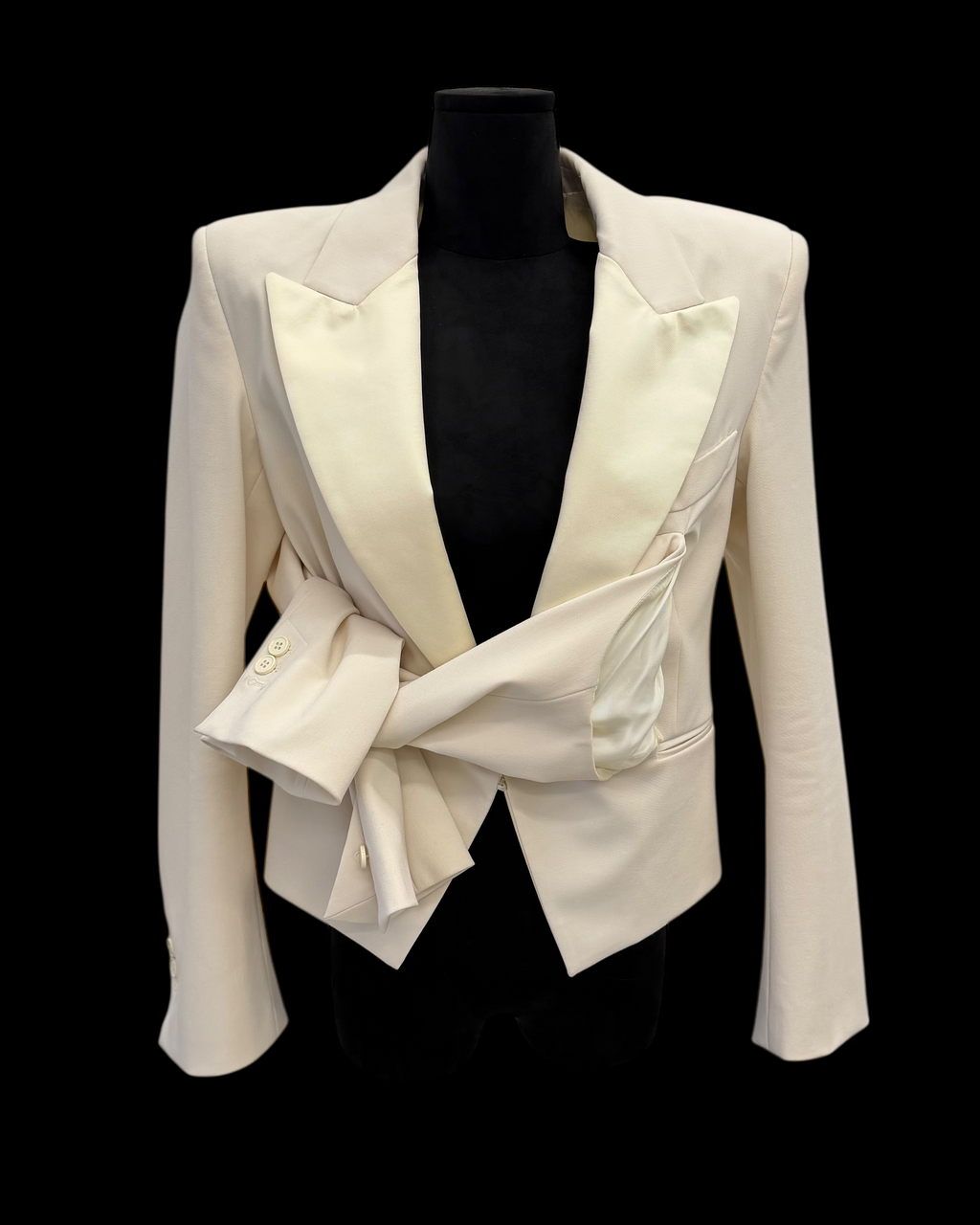 MM6 MAISON MARGIELA SS22 ASYMMETRIC SLEEVE BLAZER