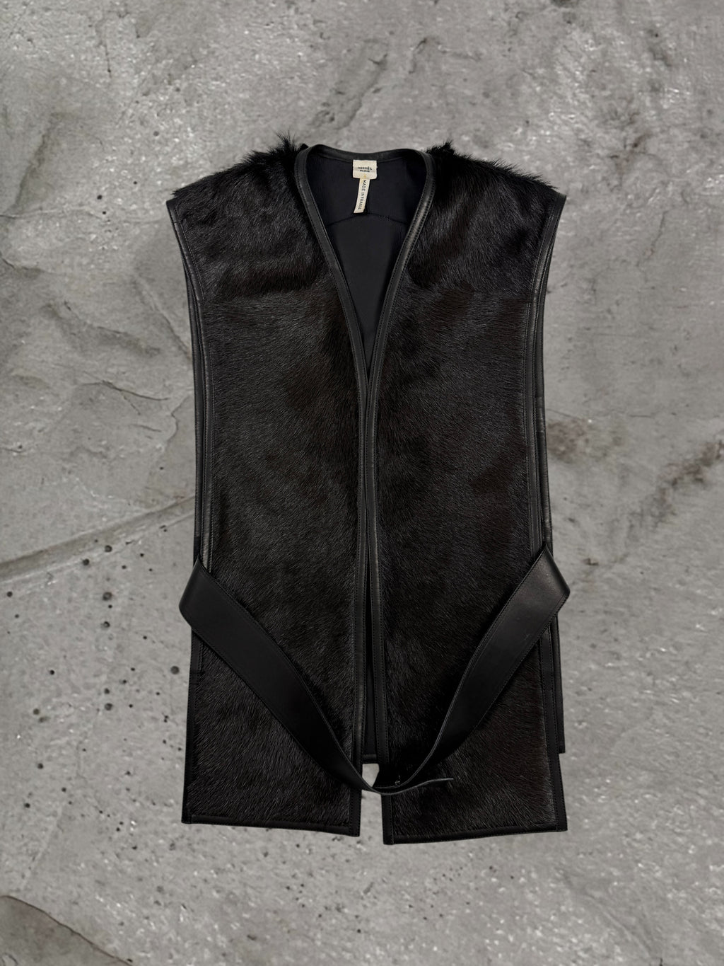 HERMES PONYHAIR LEATHER VEST