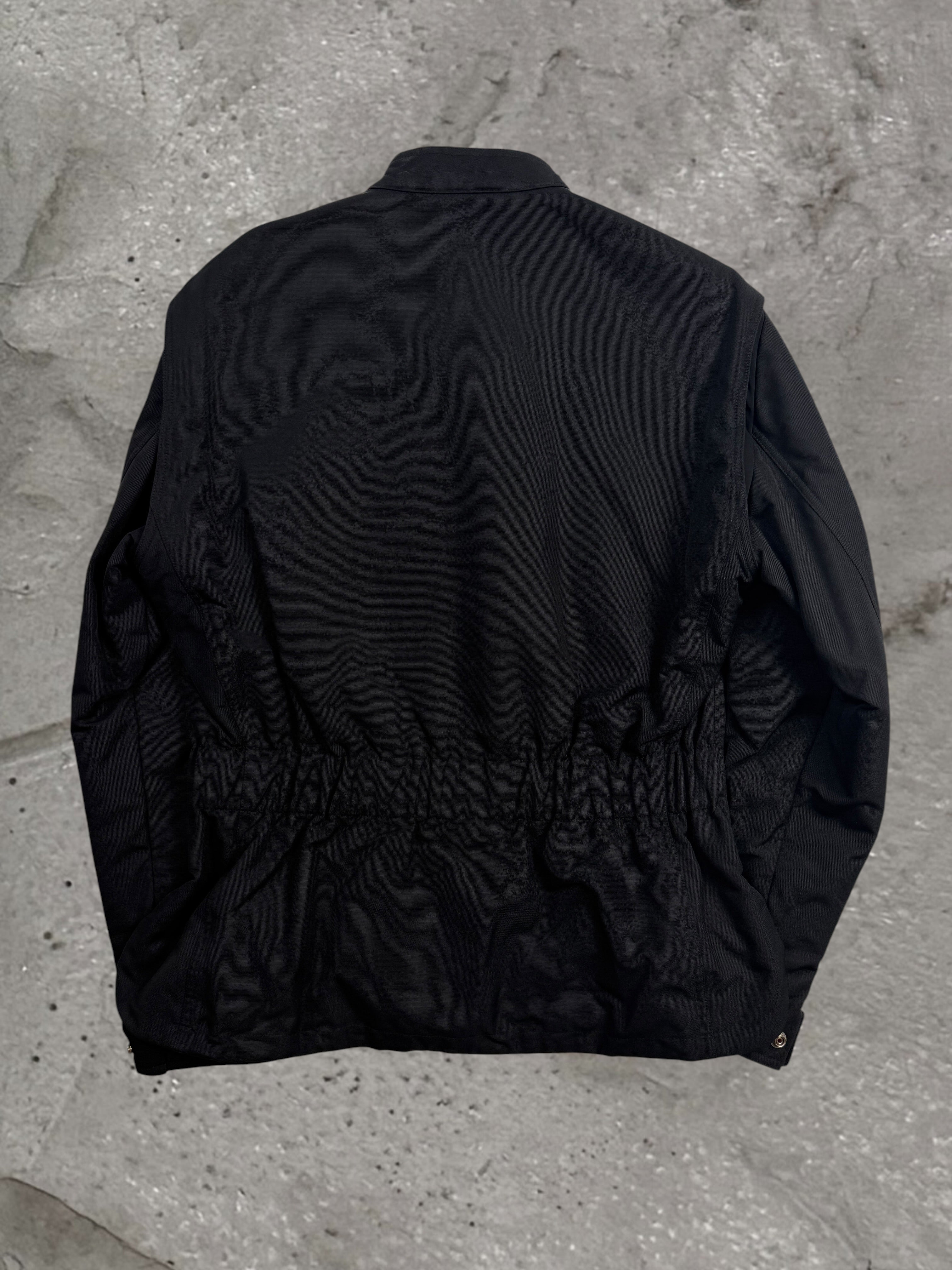 HERMES BLACK ZIP NYLON JACKET