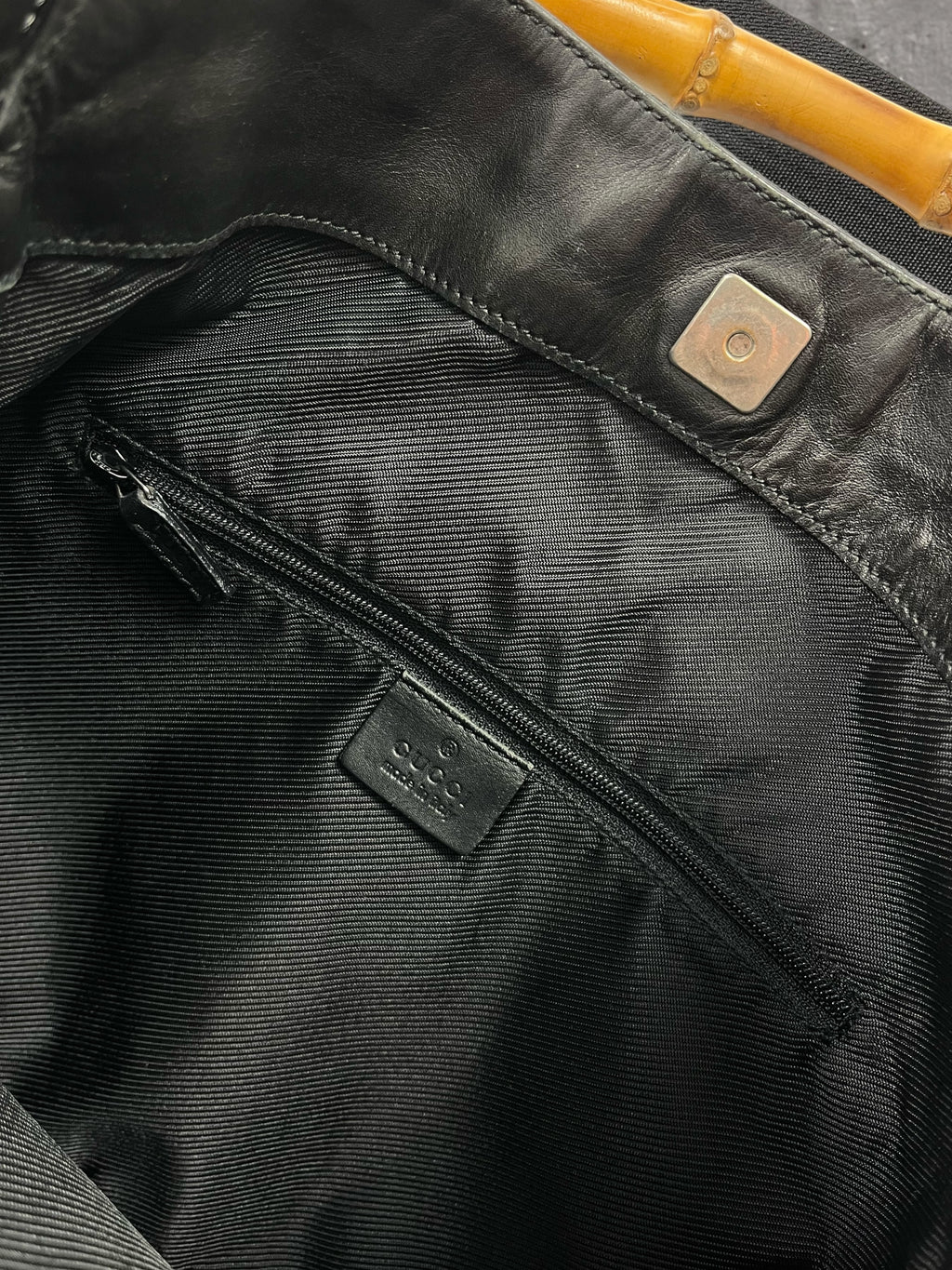 GUCCI GG CANVAS BAMBOO SHOULDER BAG