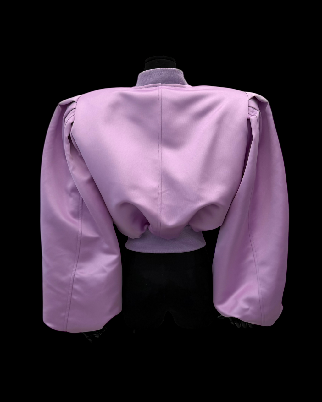 NINA RICCI SS24 CROPPED SATIN BOMBER JACKET