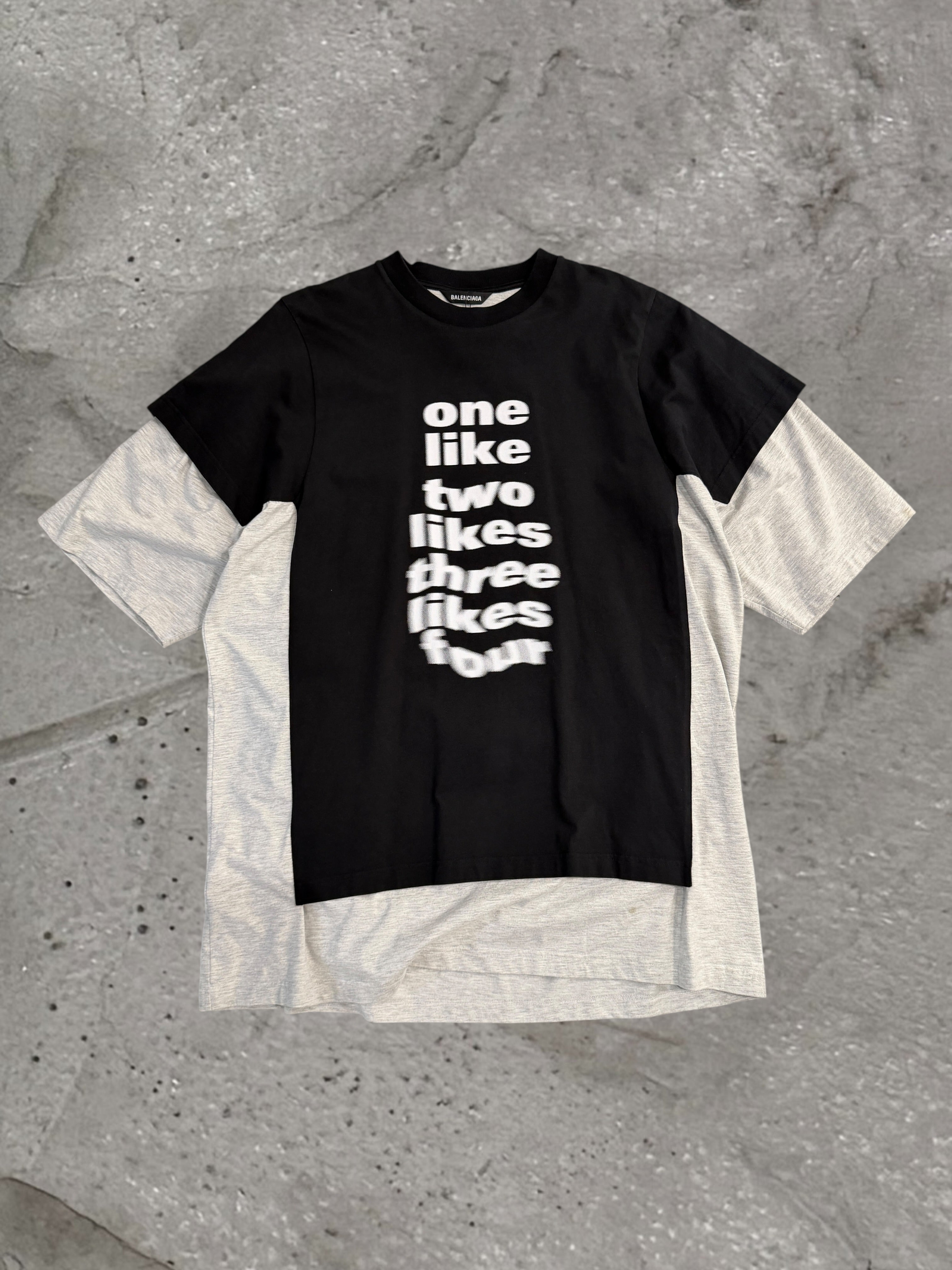 BALENCIAGA FW20 ONE LIKE TWO LAYERED TEE