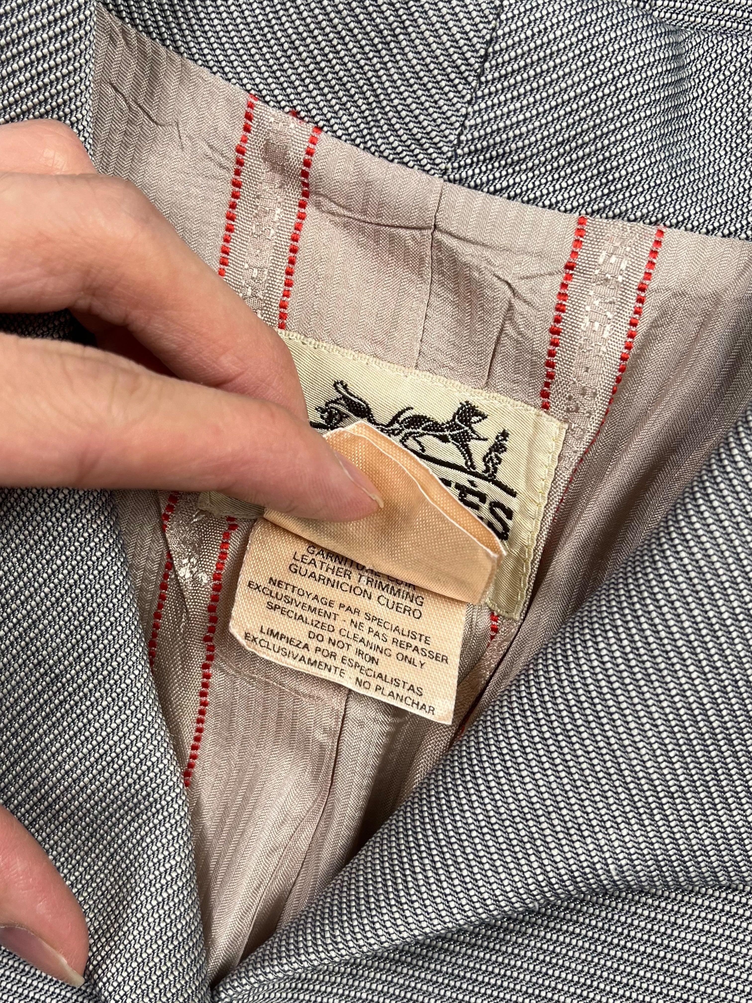 HERMES 80'S SILK BLAZER