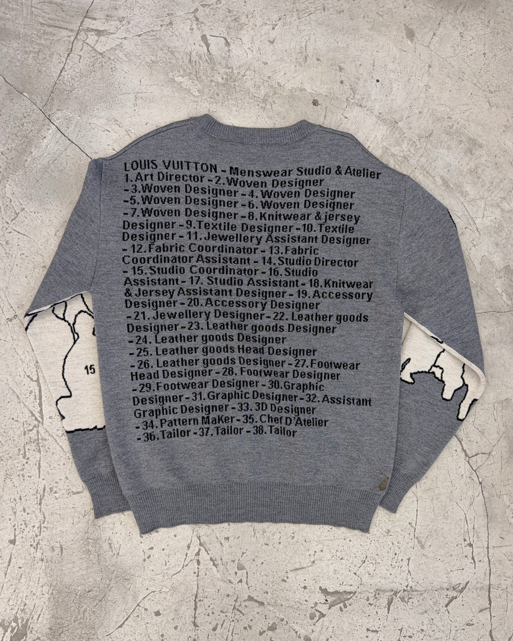 LOUIS VUITTON FW19 ATELIER & STUDIO JACQUARD SWEATER