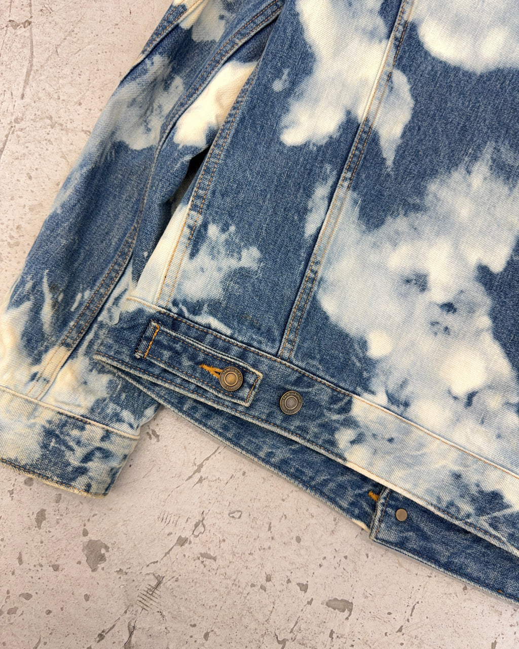 SAINT LAURENT SS16 PUNK BLEACHED DENIM JACKET