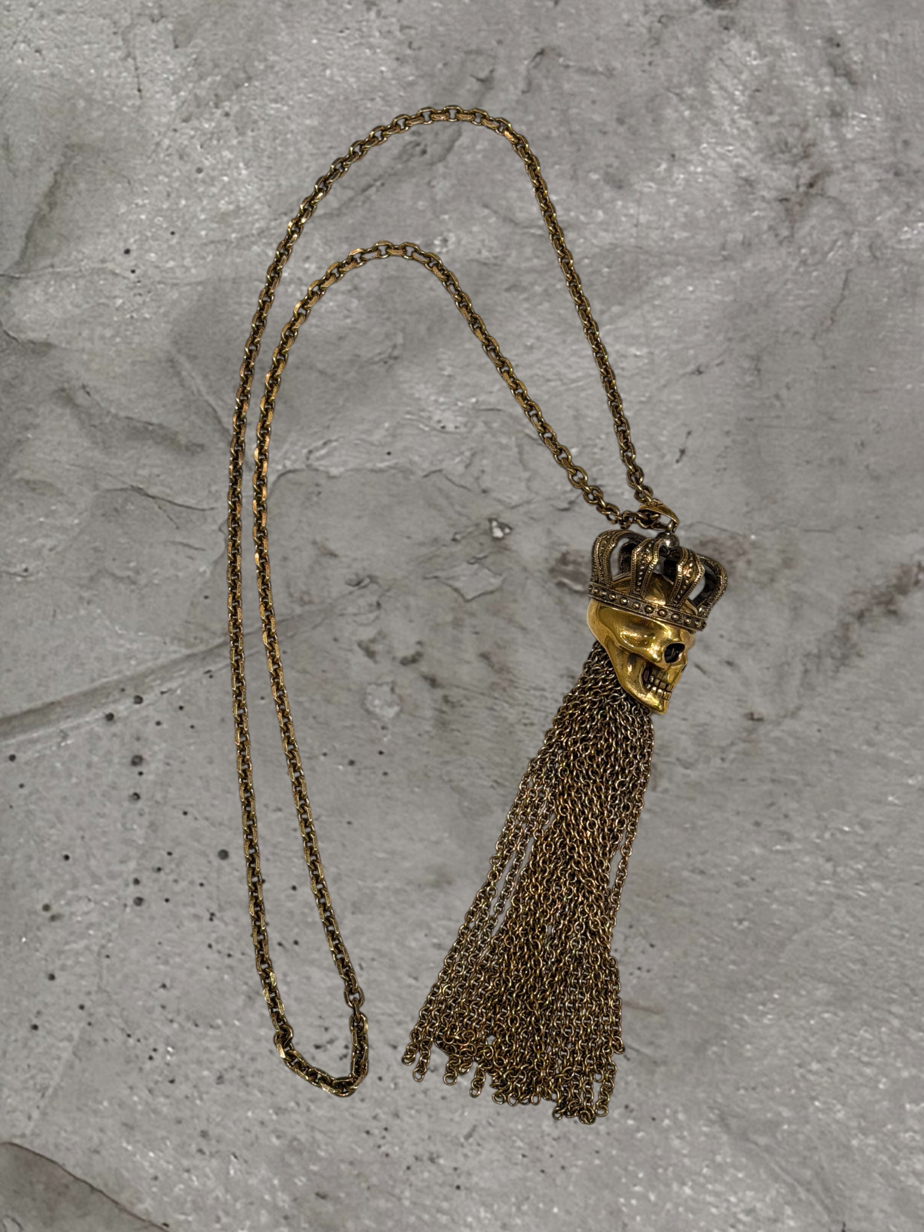 ALEXANDER MCQUEEN SKULL TASSEL NECKLACE