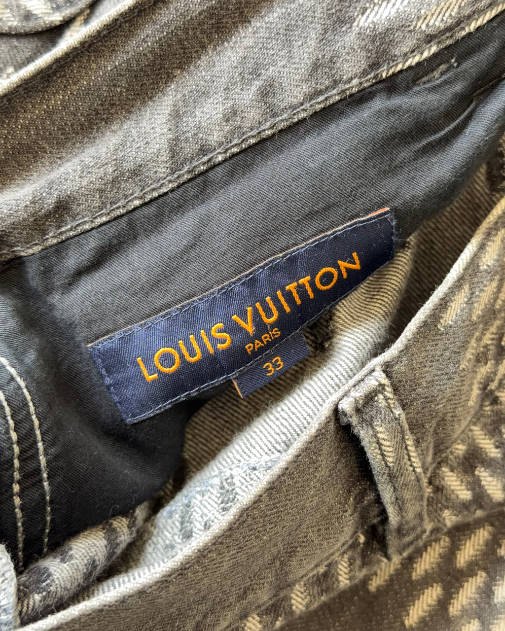 LOUIS VUITTON X NIGO GIANT DAMIER WAVES JEANS