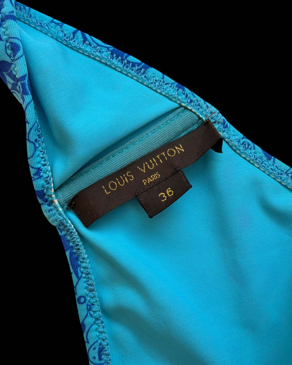 LOUIS VUITTON X MURAKAMI SS2003 BLUE BIKINI TOP