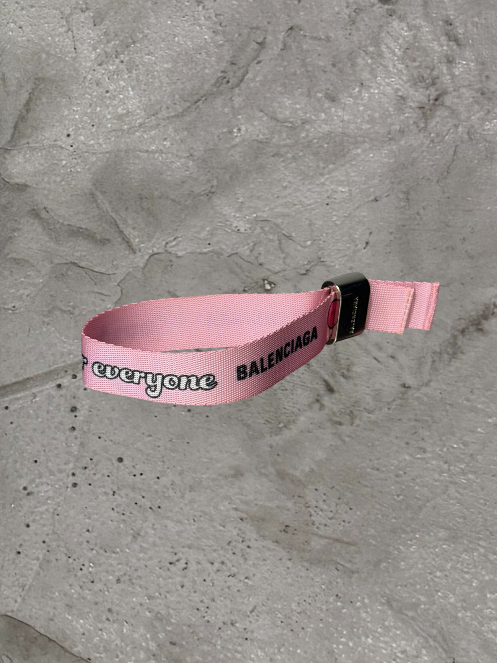 BALENCIAGA PARTY CANVAS LOGO BRACELET