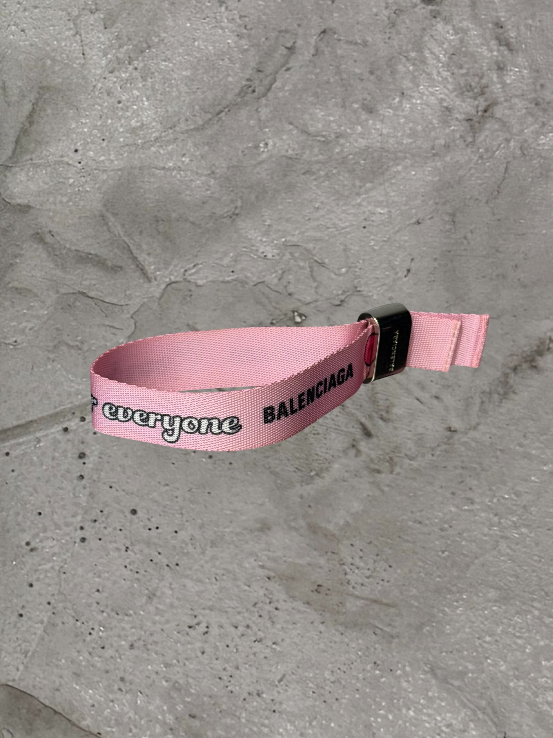 BALENCIAGA PARTY CANVAS LOGO BRACELET