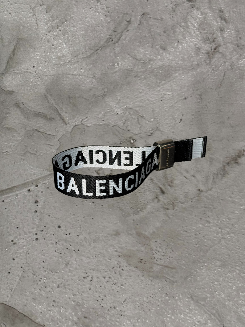 BALENCIAGA PARTY CANVAS LOGO BRACELET