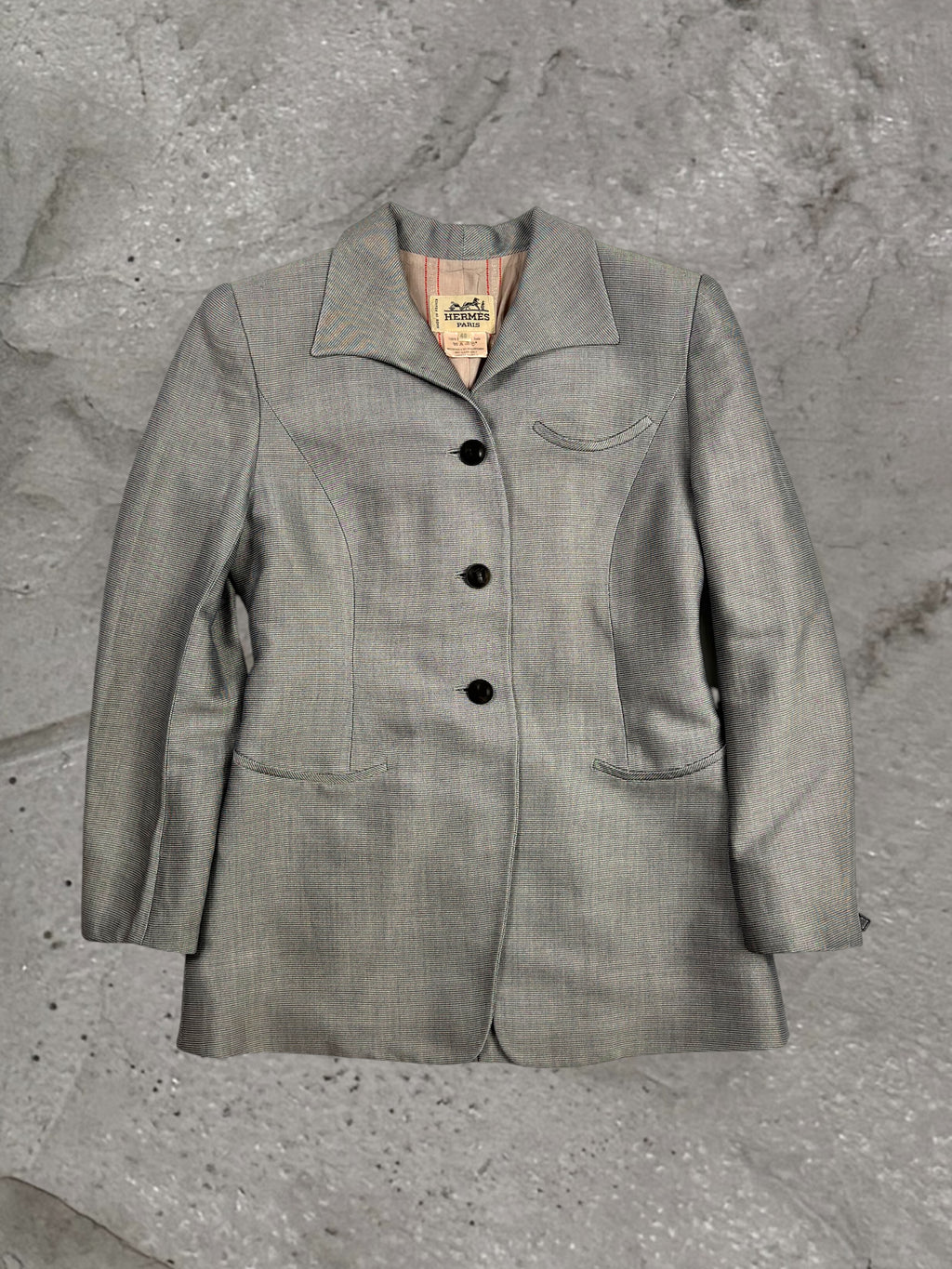 HERMES 80'S SILK BLAZER