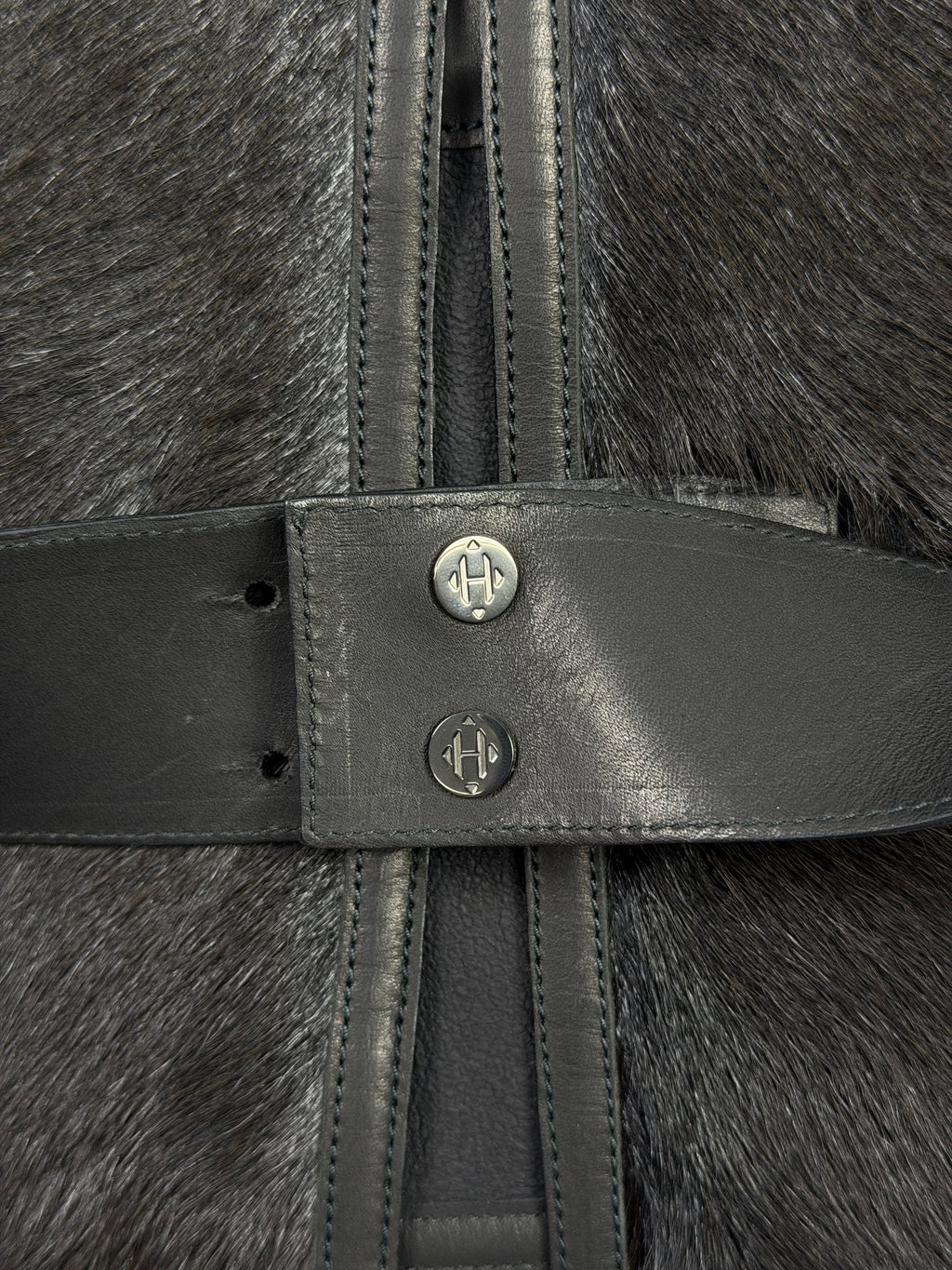 HERMES PONYHAIR LEATHER VEST