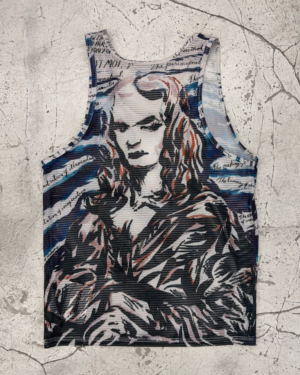 DIOR HOMME FW19 RAYMOND PETTIBON MESH TANK TOP