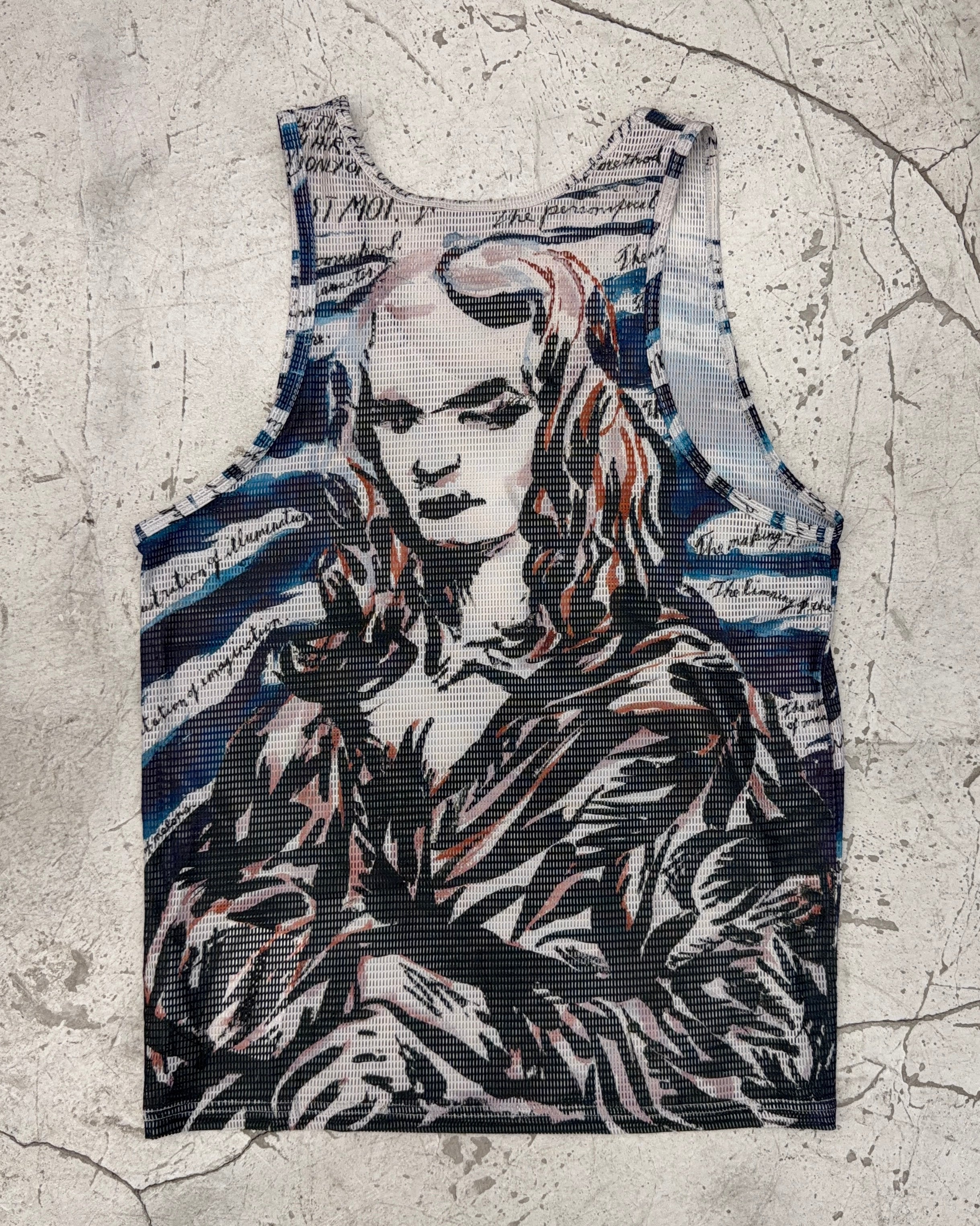 DIOR HOMME FW19 RAYMOND PETTIBON MESH TANK TOP